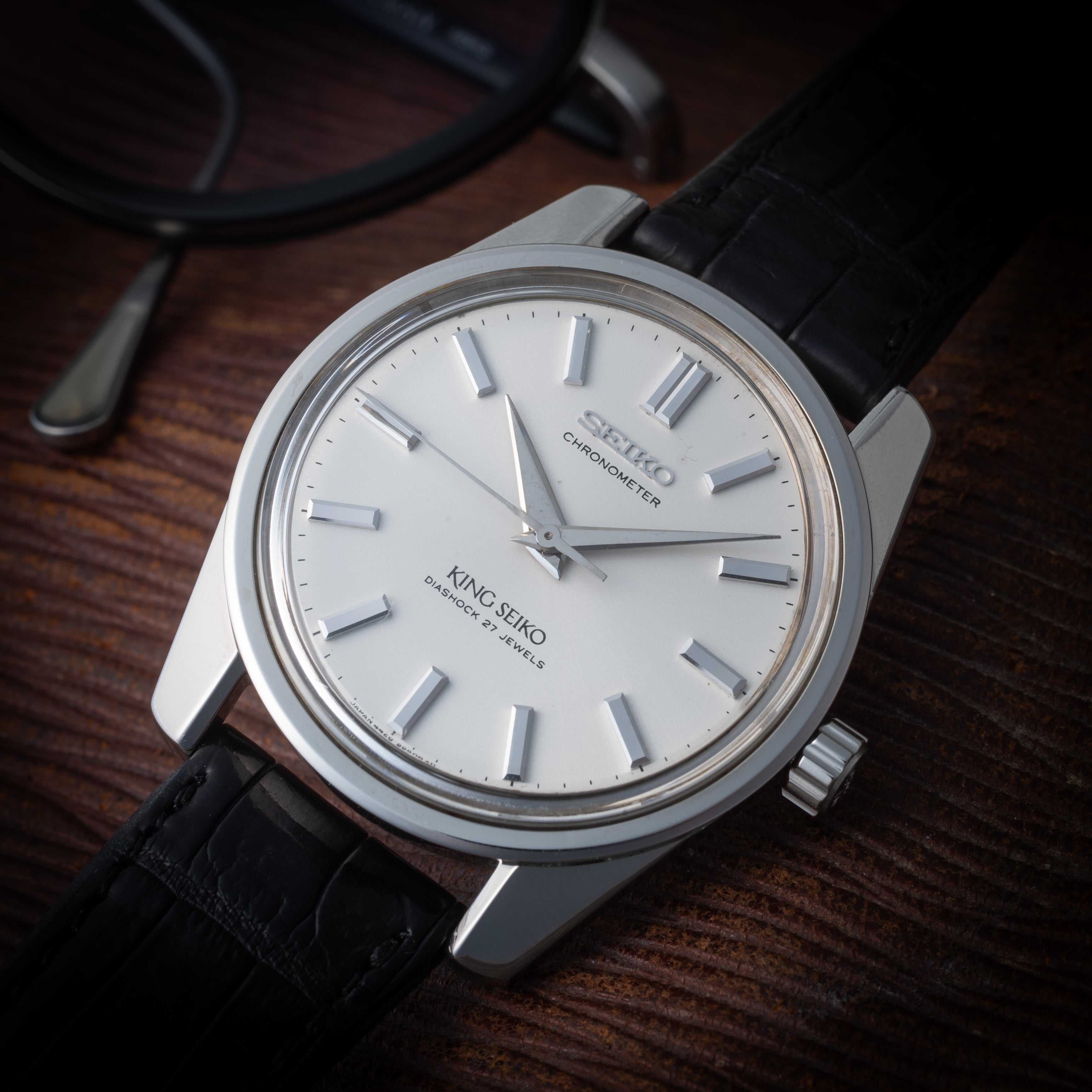 キングセイコー クロノメーター 後期 1966年製 Ref.4420-9990 獅子メダル ロービート手巻き 純正尾錠付き