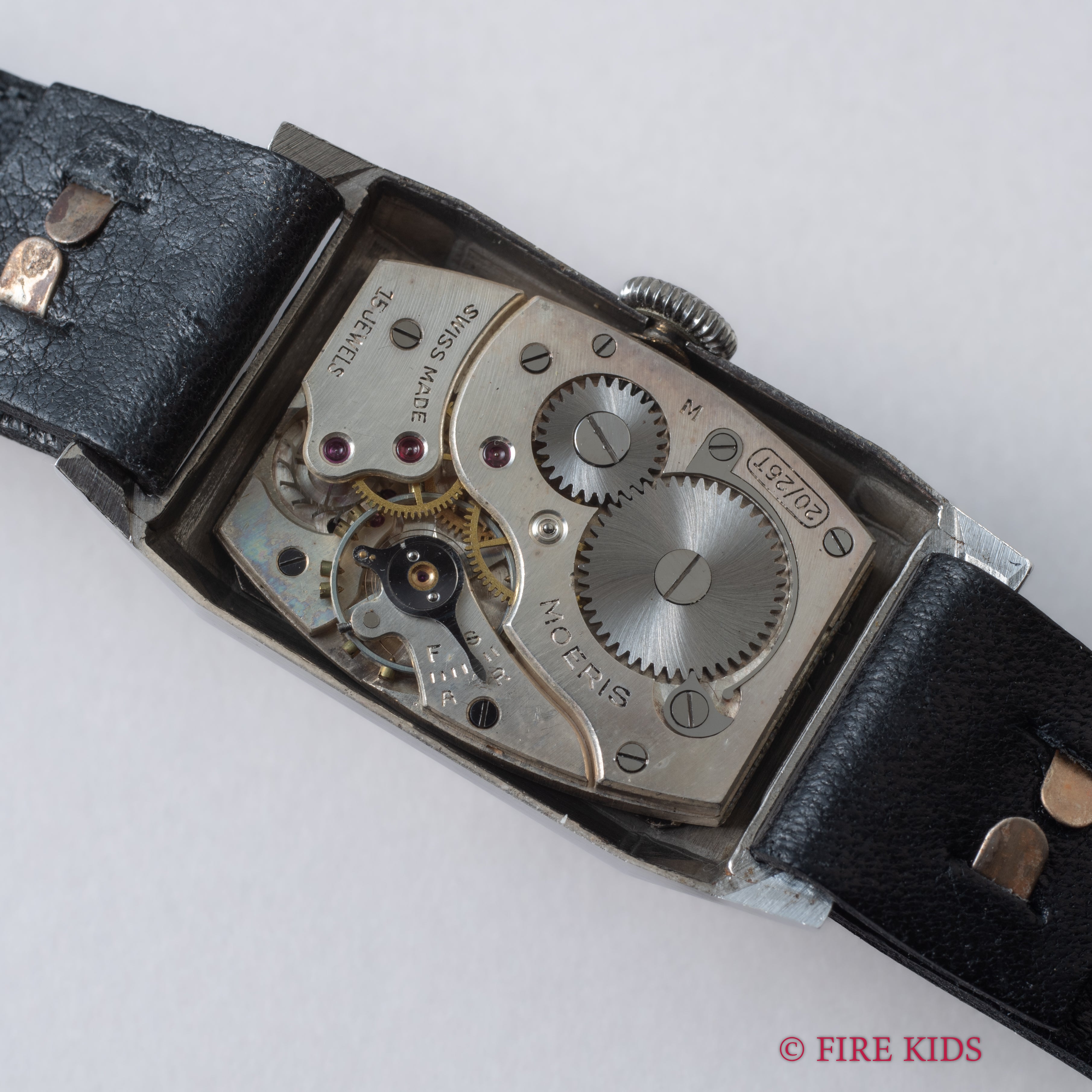 モーリス レクタンギュラー 手巻き 1940年代 ブラックアラビアダイヤル