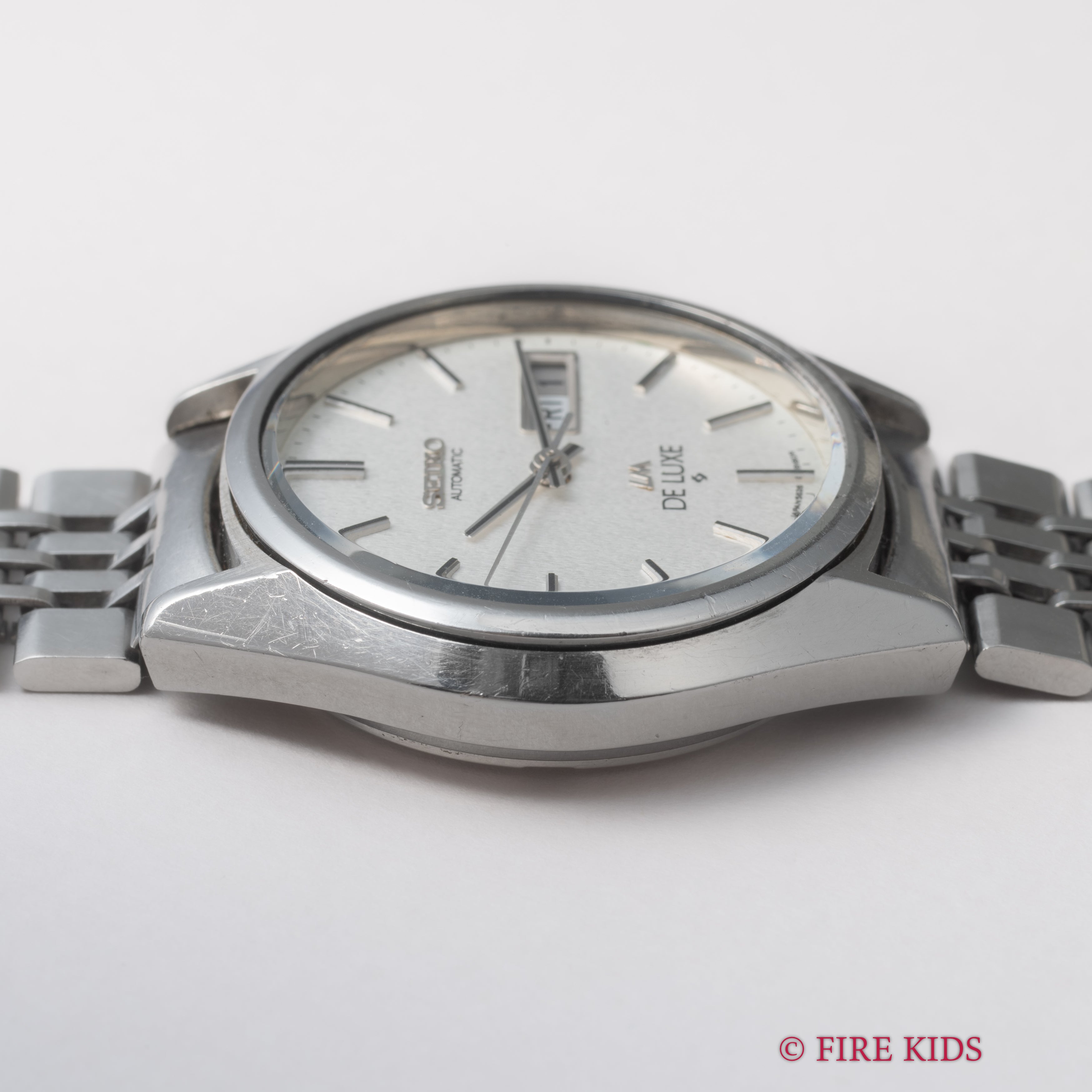 SEIKO LM自動巻㊚希少！最終型タグ説明書付未使用、茶＆14K仕様+特典付❢ セイコー LM 1971年製 グレーダイヤル 超硬ケース Ref.5606-7200