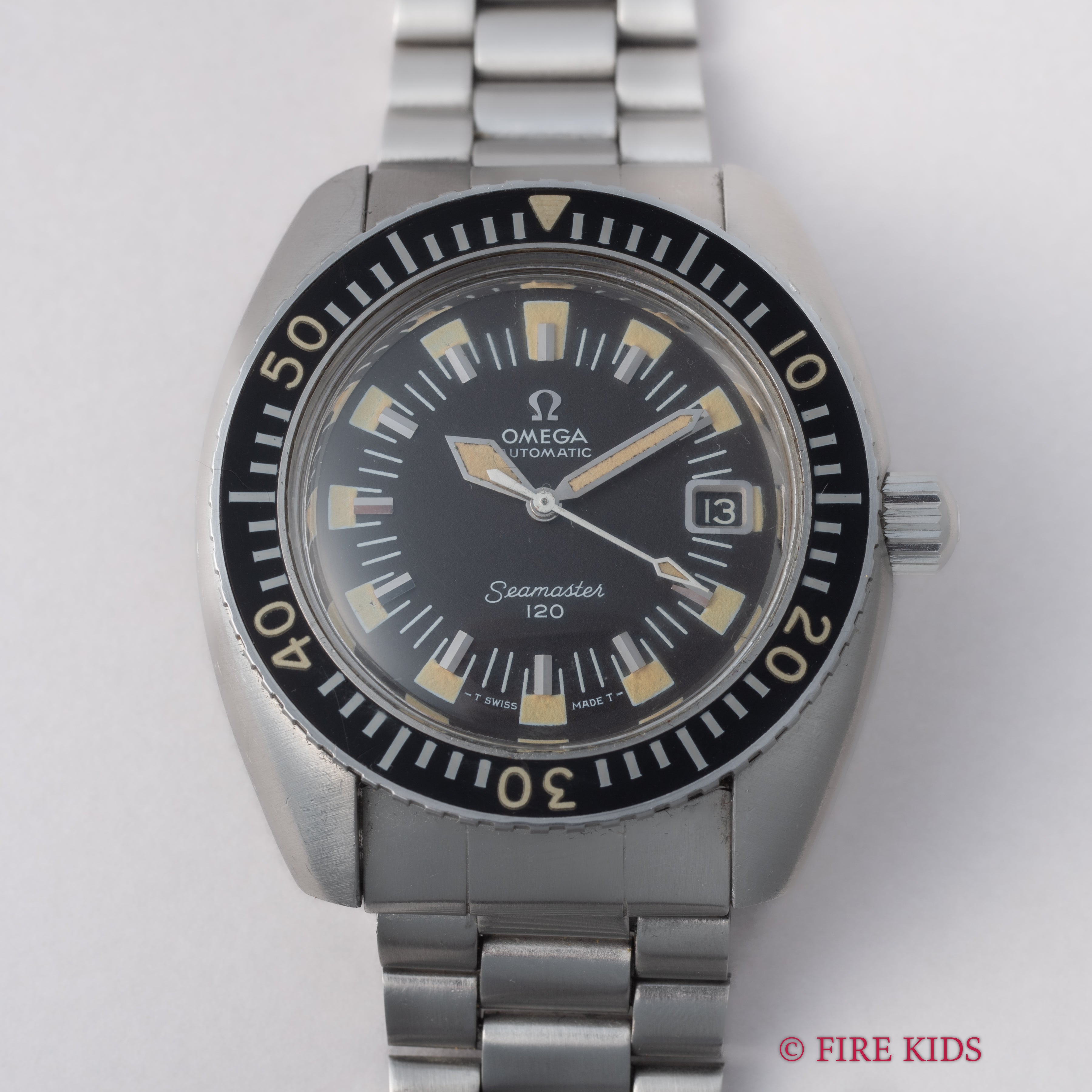オメガ　シーマスター　リダン 自動巻き 1974年製 オメガ シーマスター120 ブラックダイヤル 1973年製 Cal.565