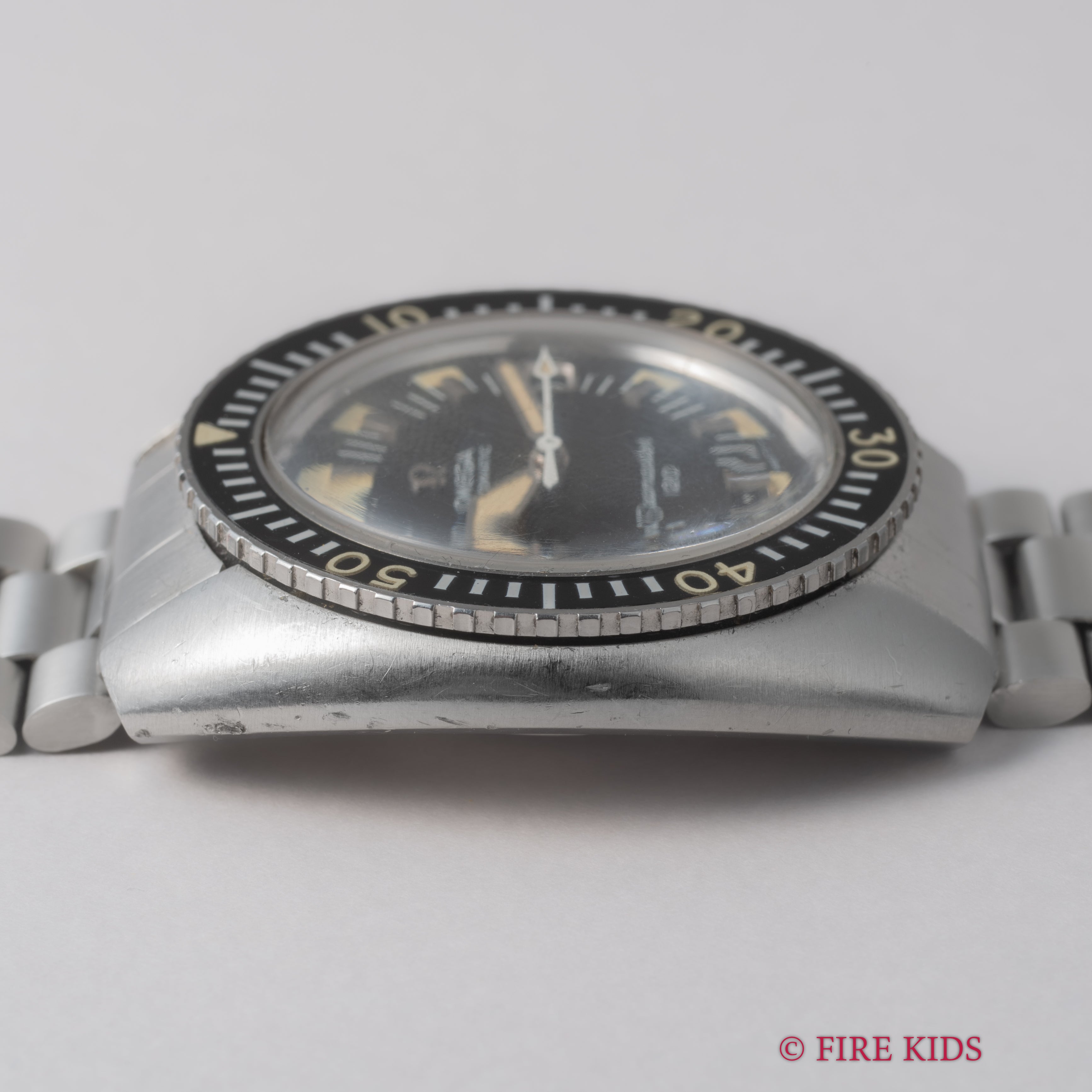 最終お値下げ　オメガ　シーマスター 120 スティール　ブレス オメガ シーマスター120 ブラックダイヤル 1973年製 Cal.565