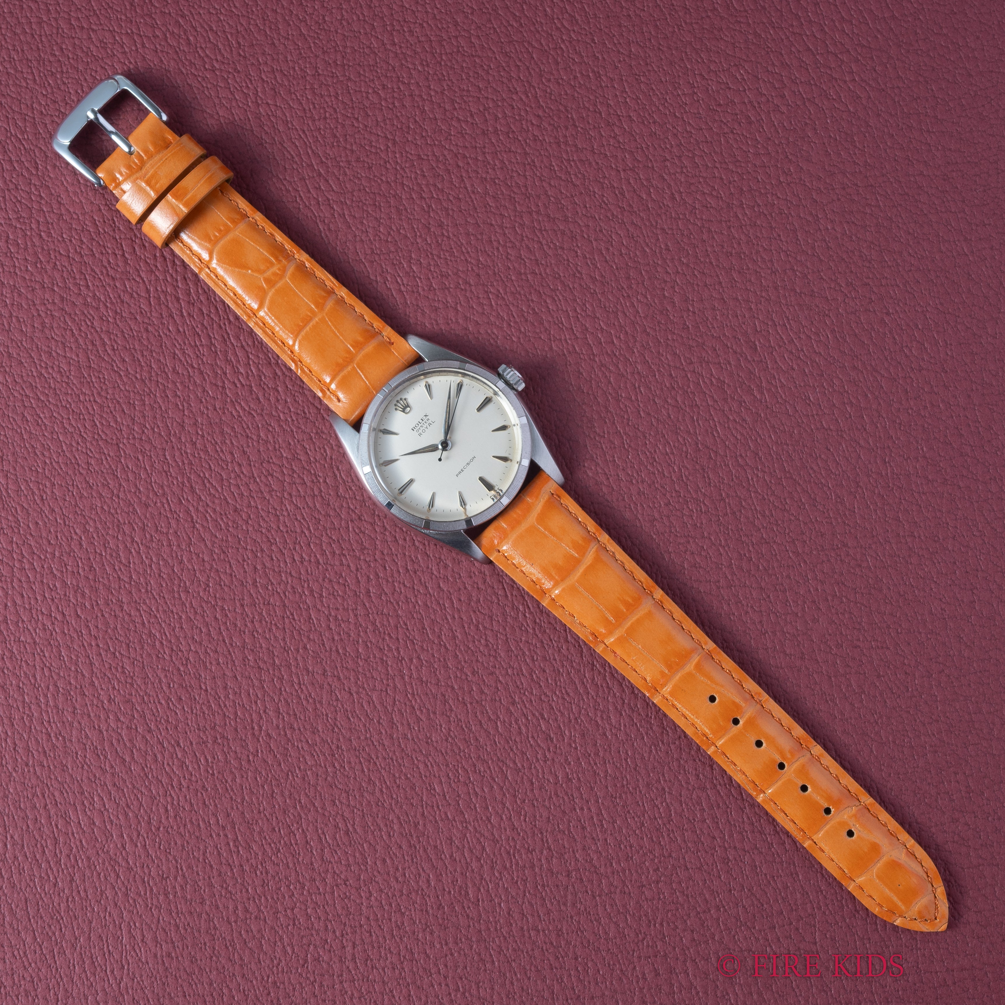 ロレックス オイスター ロイヤル 1959年製 手巻き Ref.6427 アイボリーダイヤル エンジンターンドベゼル