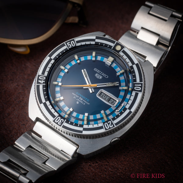 667/稼働 セイコー 5 スポーツ レーシング ダイバー 6119 自動巻き 667