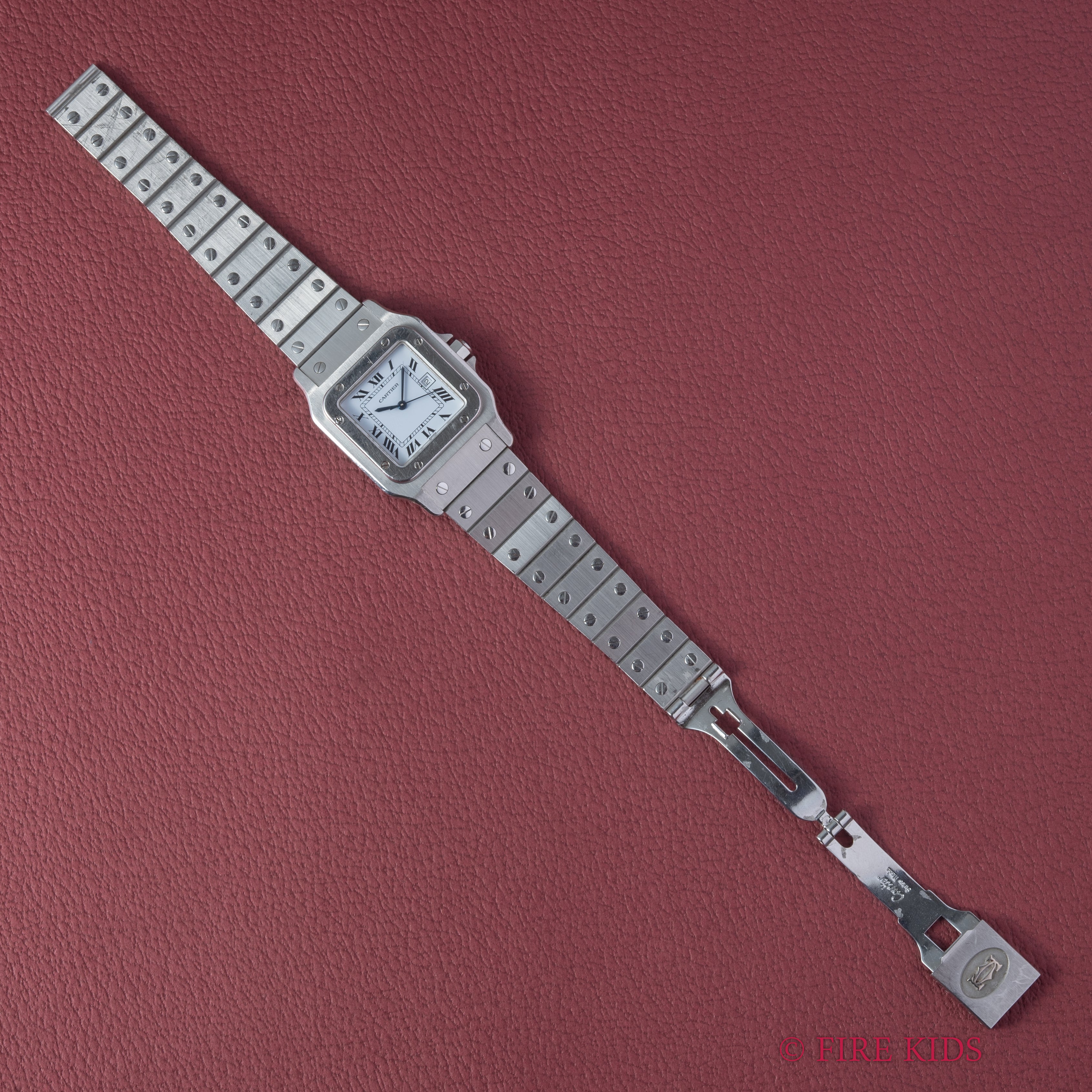 カルティエ サントス LMサイズ 1980年代製 Ref.2960 ステンレスケース ホワイトローマン 自動巻き