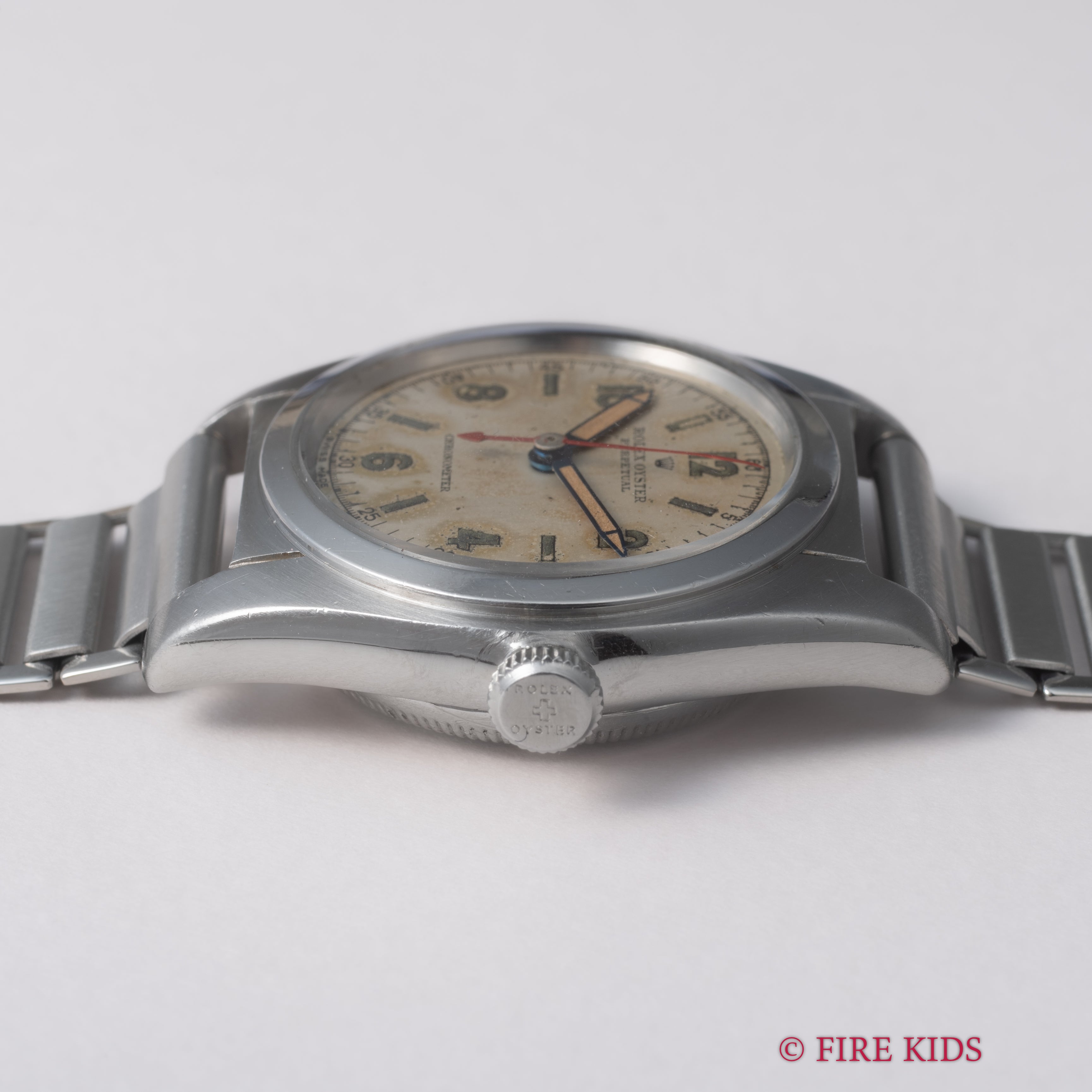 ロレックス バブルバック 1945年製 飛びアラビアダイヤル Ref.2940 社外バンブーブレス