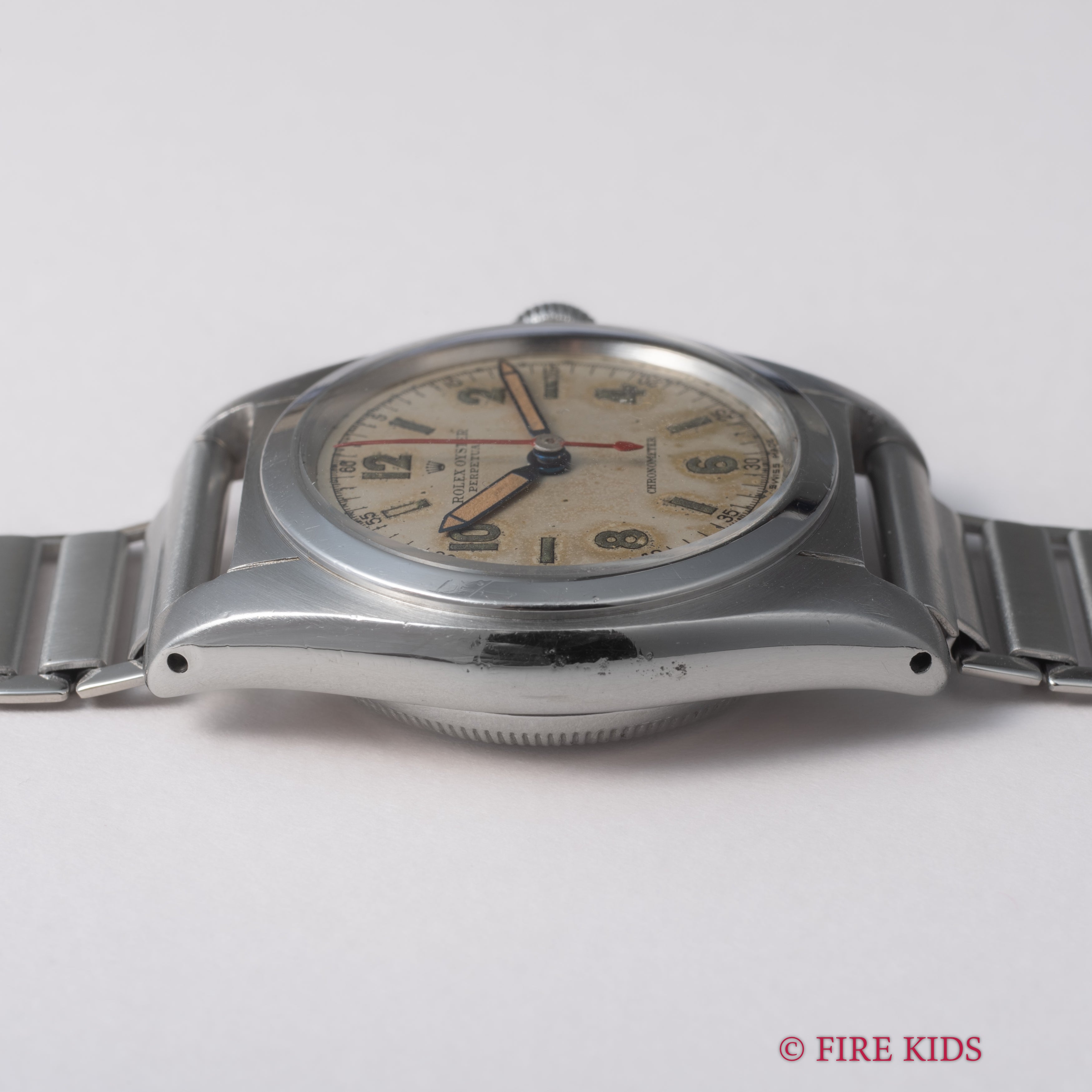 ロレックス バブルバック 1945年製 飛びアラビアダイヤル Ref.2940 社外バンブーブレス