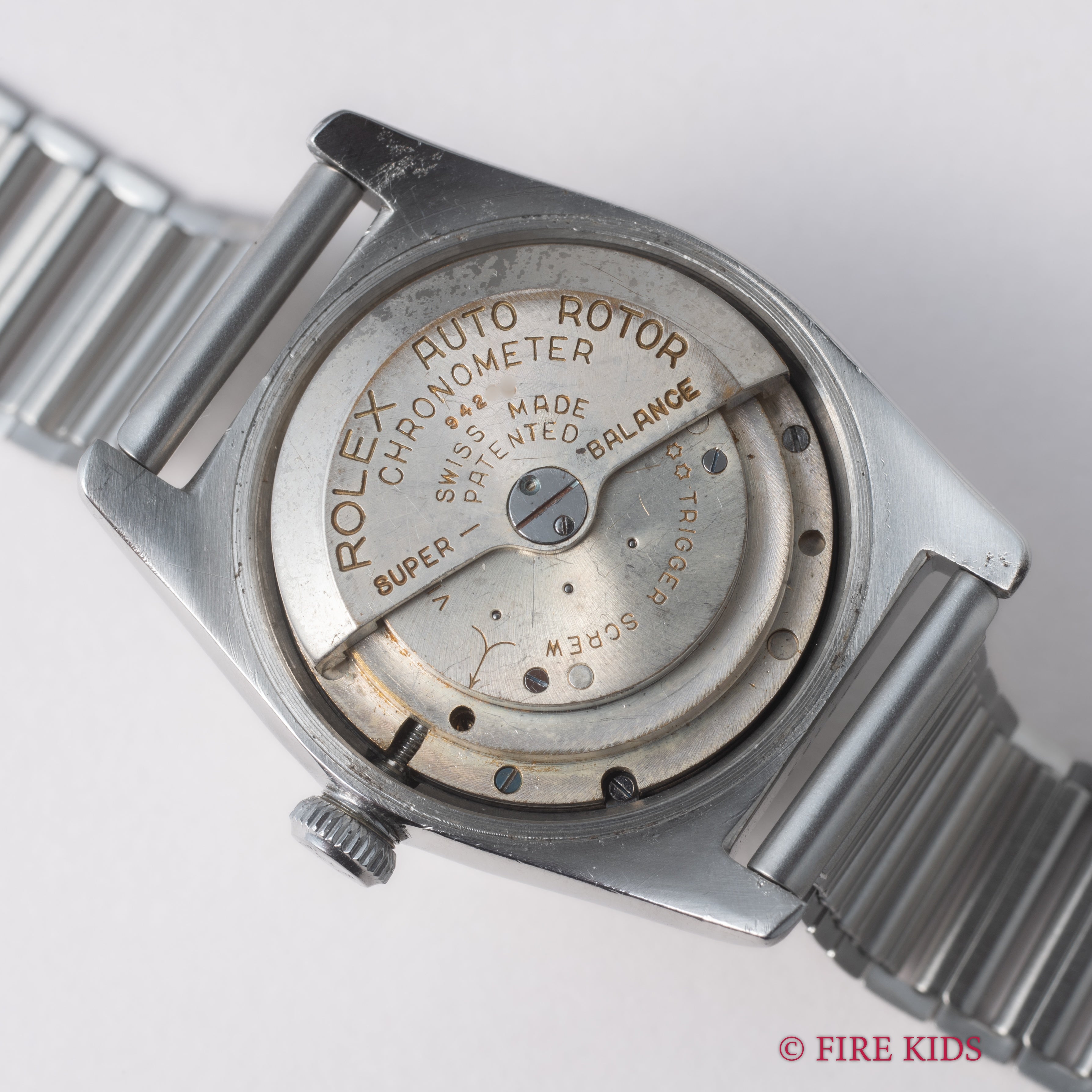 ロレックス バブルバック 1945年製 飛びアラビアダイヤル Ref.2940 社外バンブーブレス