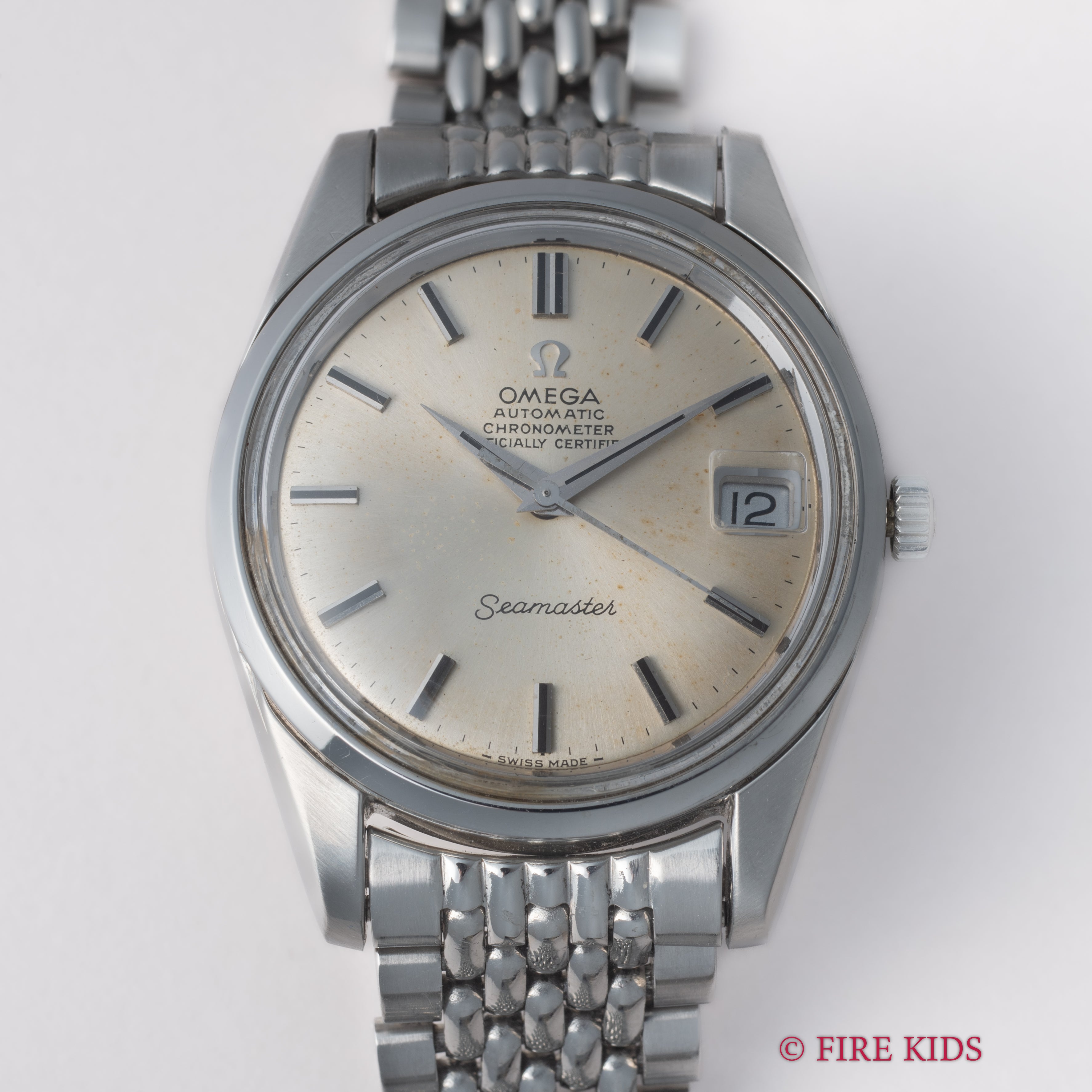 オメガ シーマスター 1969年製 Ref.168.010SP クロノメーター オートマチック Cal.564 純正ライスブレス付き　