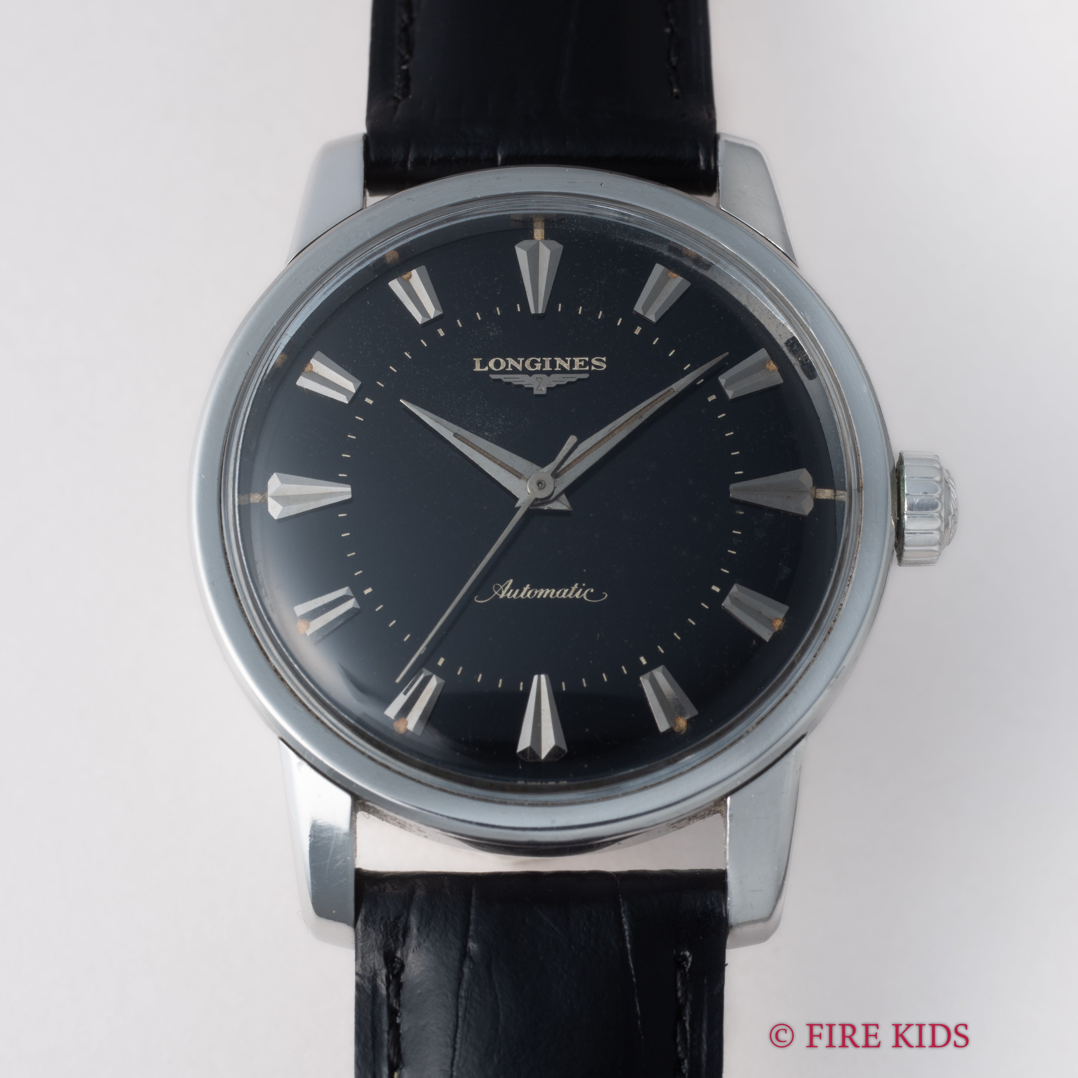 ロンジン プレコンクエスト Cal.19AS ブラックダイヤル 自動巻き