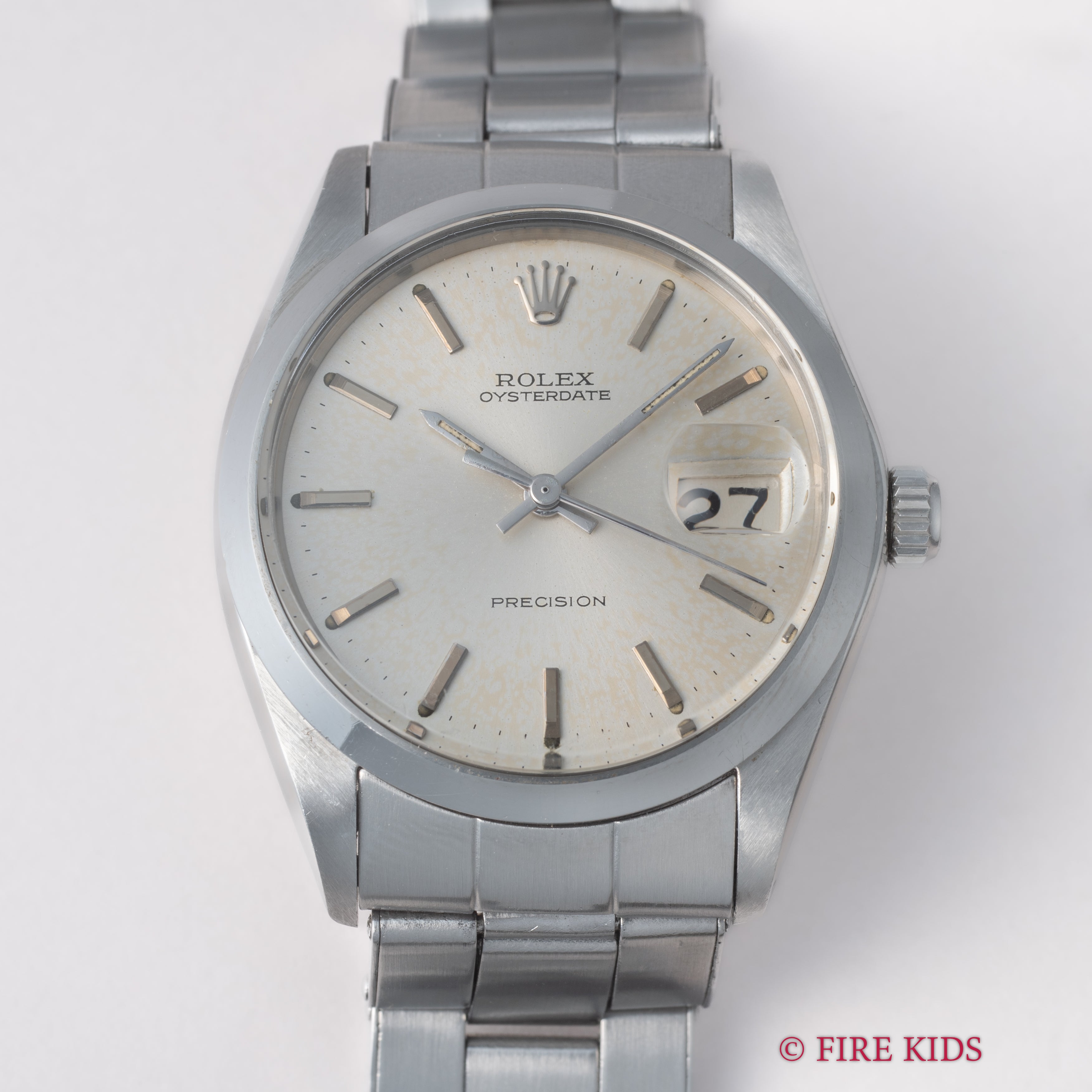 ロレックス オイスターデイト 1969年製 Ref.6694 シルバーダイヤル リベットブレス