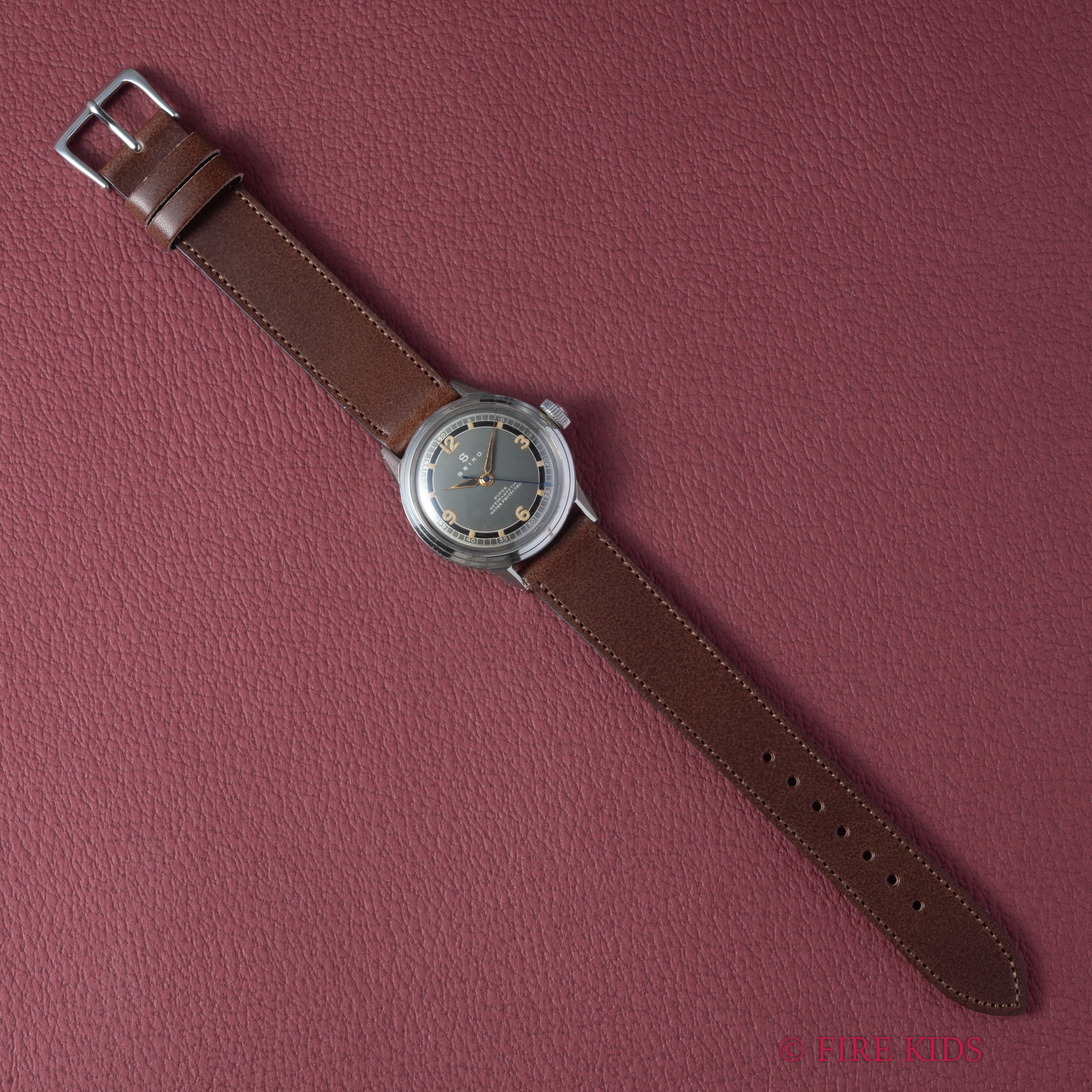 セイコー スーパー 1950年代製 Ref.1721 手巻き ツートンダイヤル 箱付き