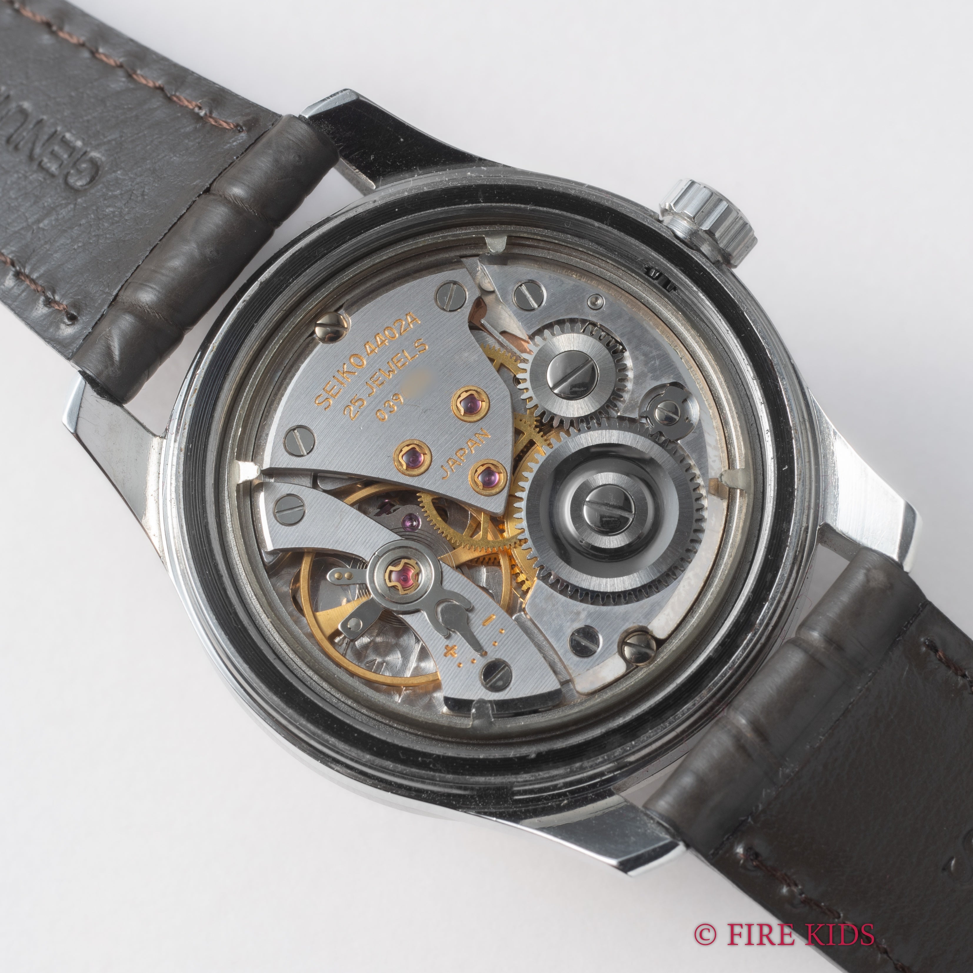 キングセイコー 1966年製 Ref.4402-8000 44KS 手巻 前期型盾メダリオン 箱、タグ、純正尾錠付