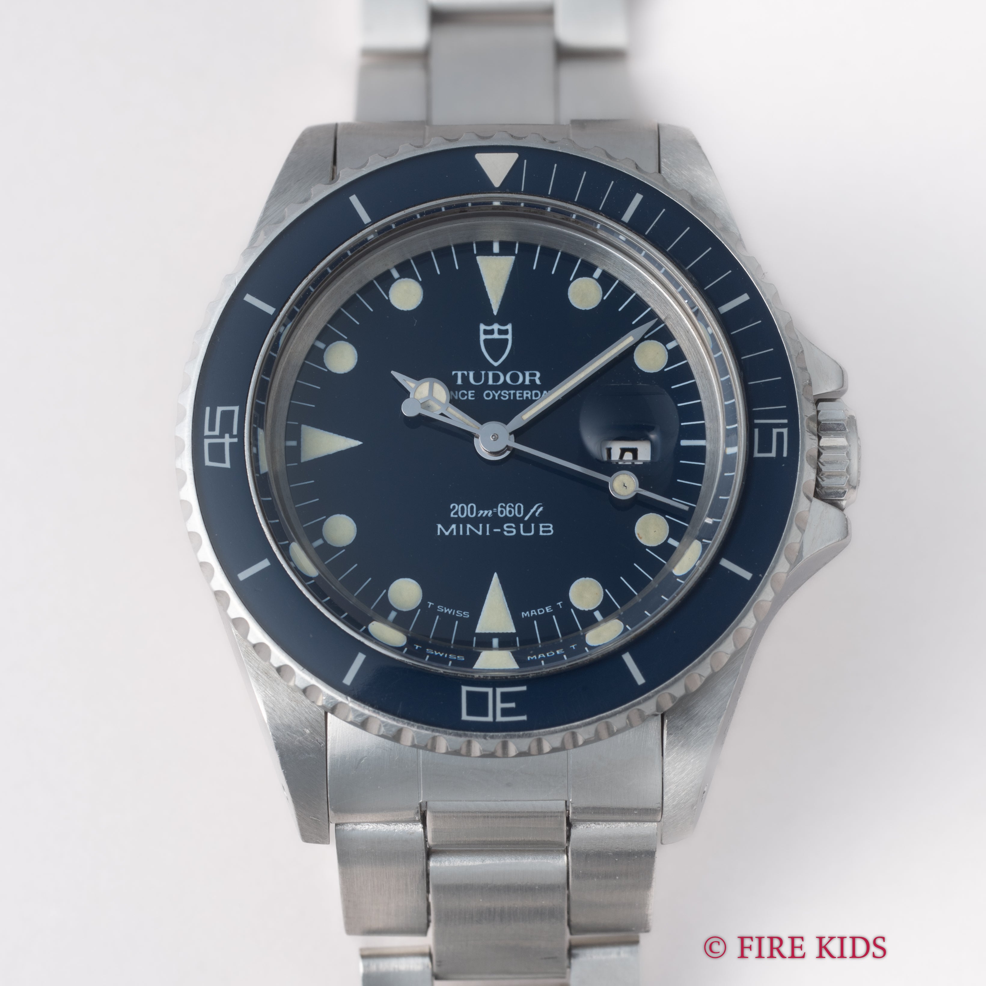 チューダー ミニサブ 1989年製 Ref.73090 ブルーダイヤルベゼル 王冠リューズ 3連オイスターブレス