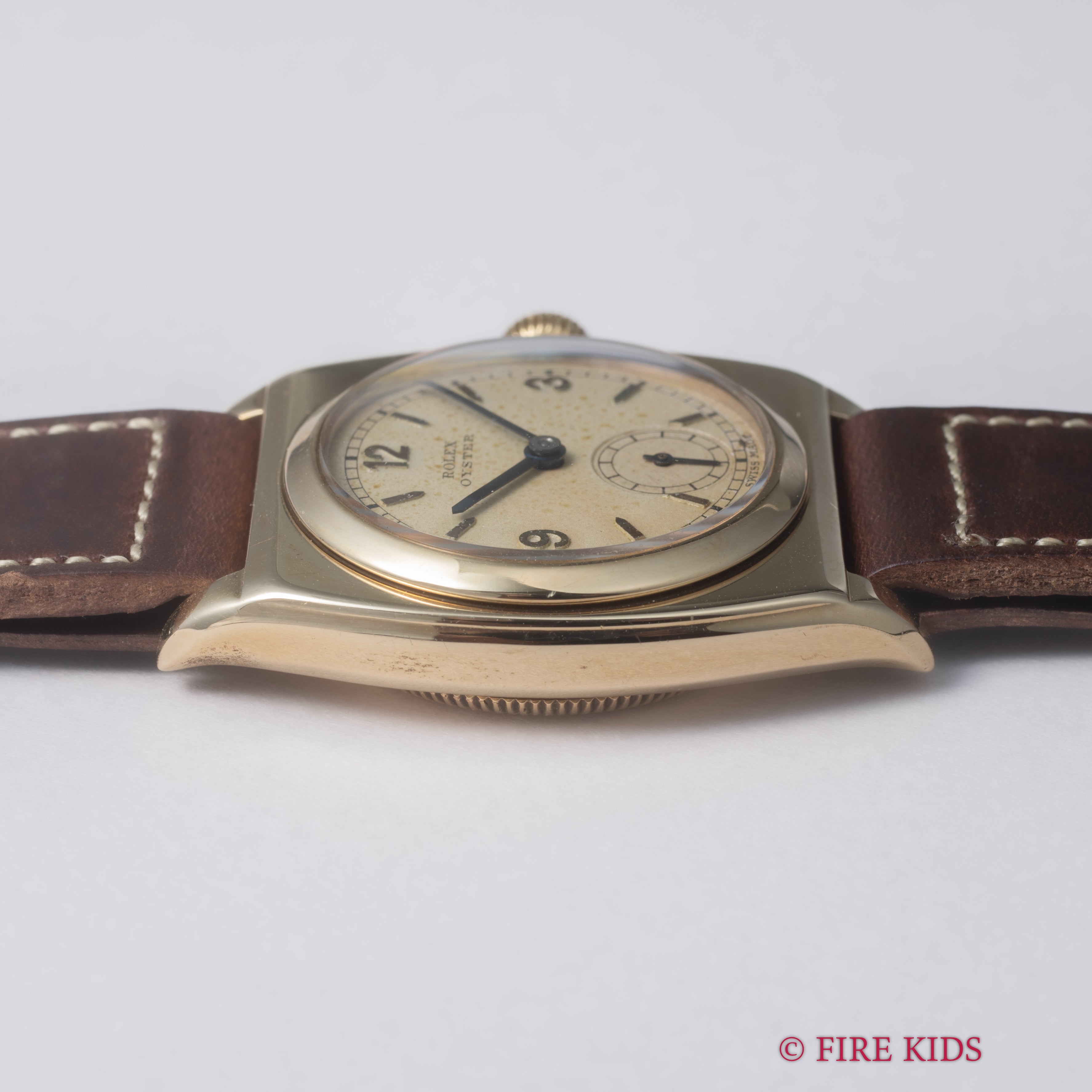ロレックス 9金無垢オイスター バイセロイケース 1933年製 スモールセコンド手巻