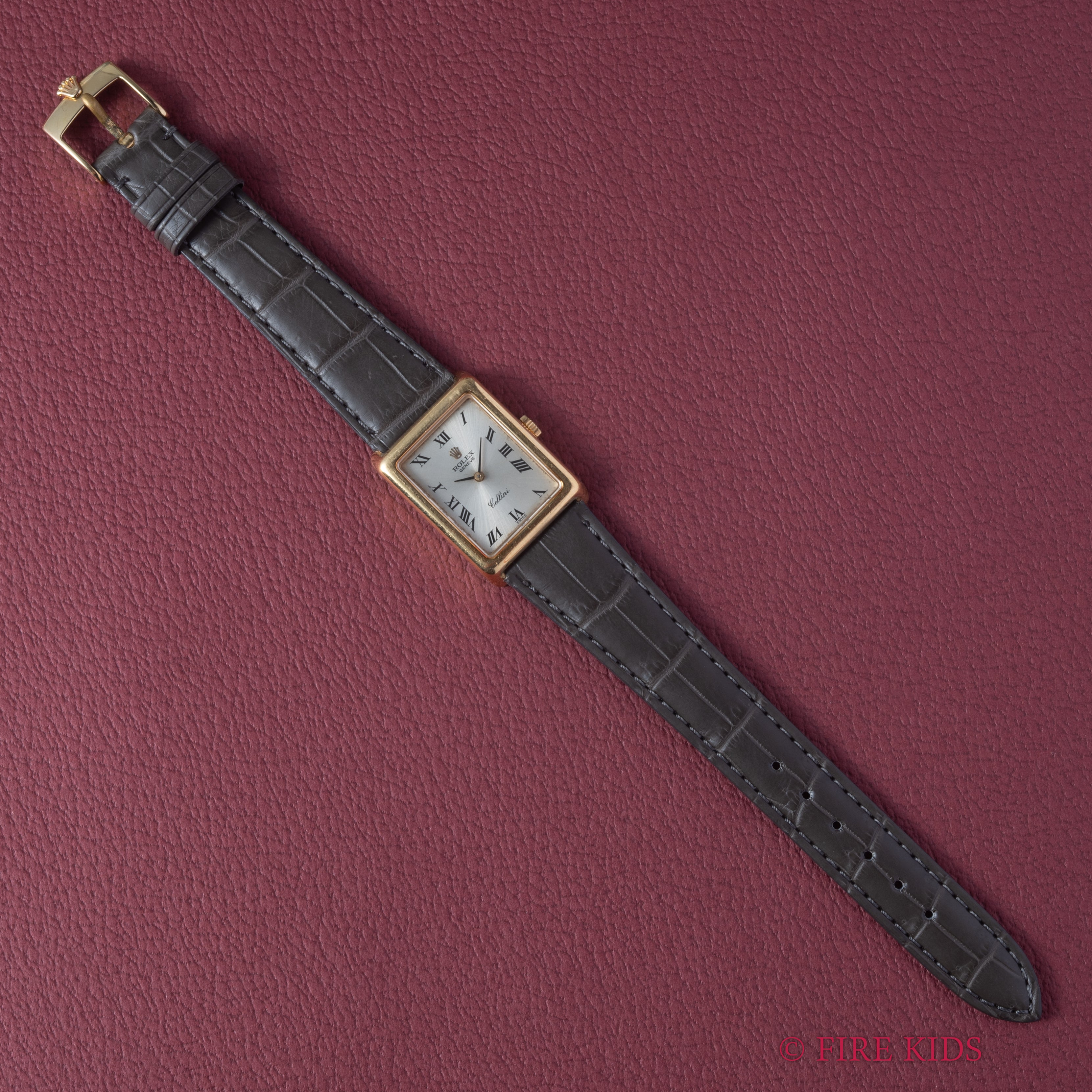 ロレックス チェリーニ 1975年製 Ref.4103 18金無垢 レクタンギュラー 純正GP尾錠