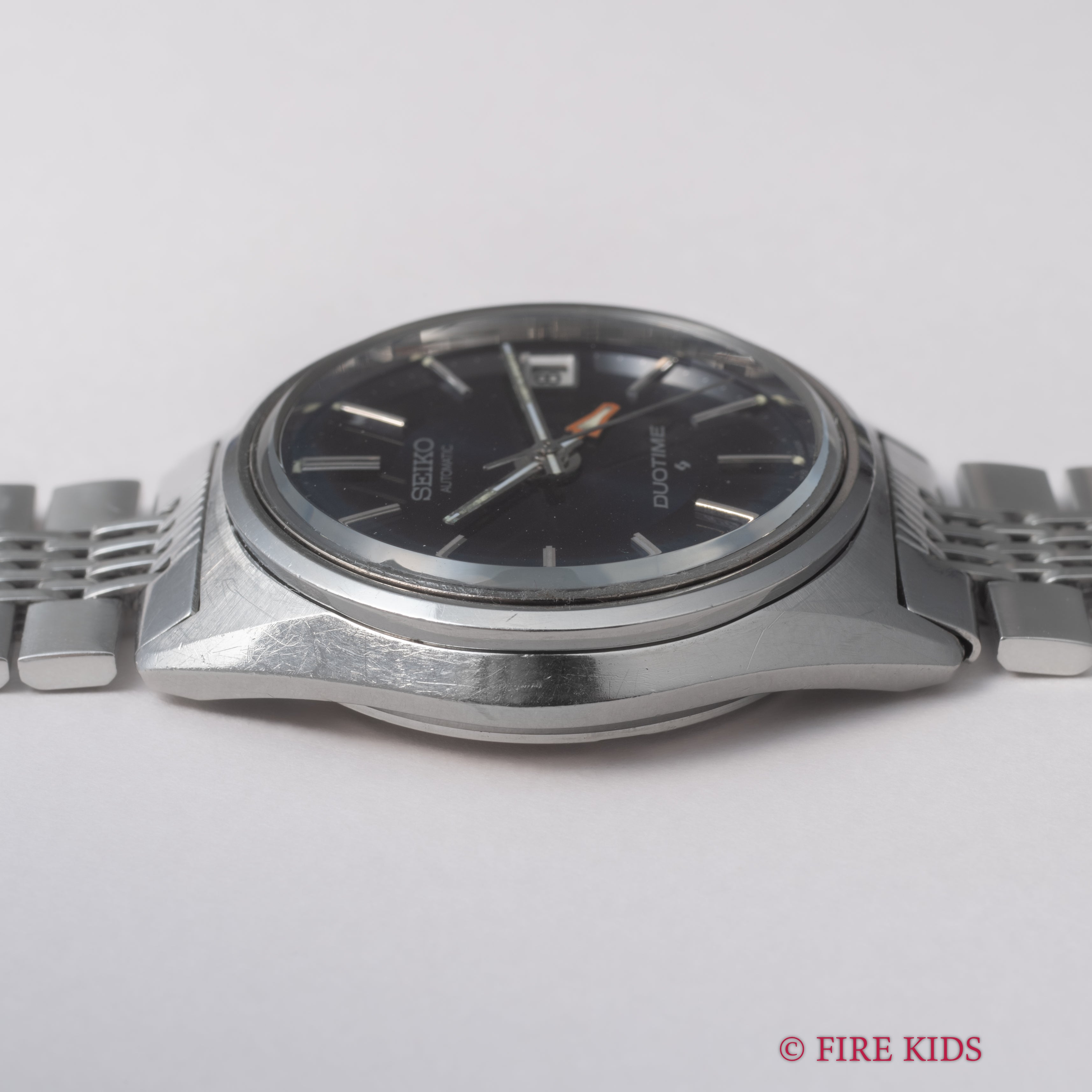 セイコー デュオタイム 1972年製 ダークブルーダイヤル Ref.5619-7000 純正ブレス 自動巻