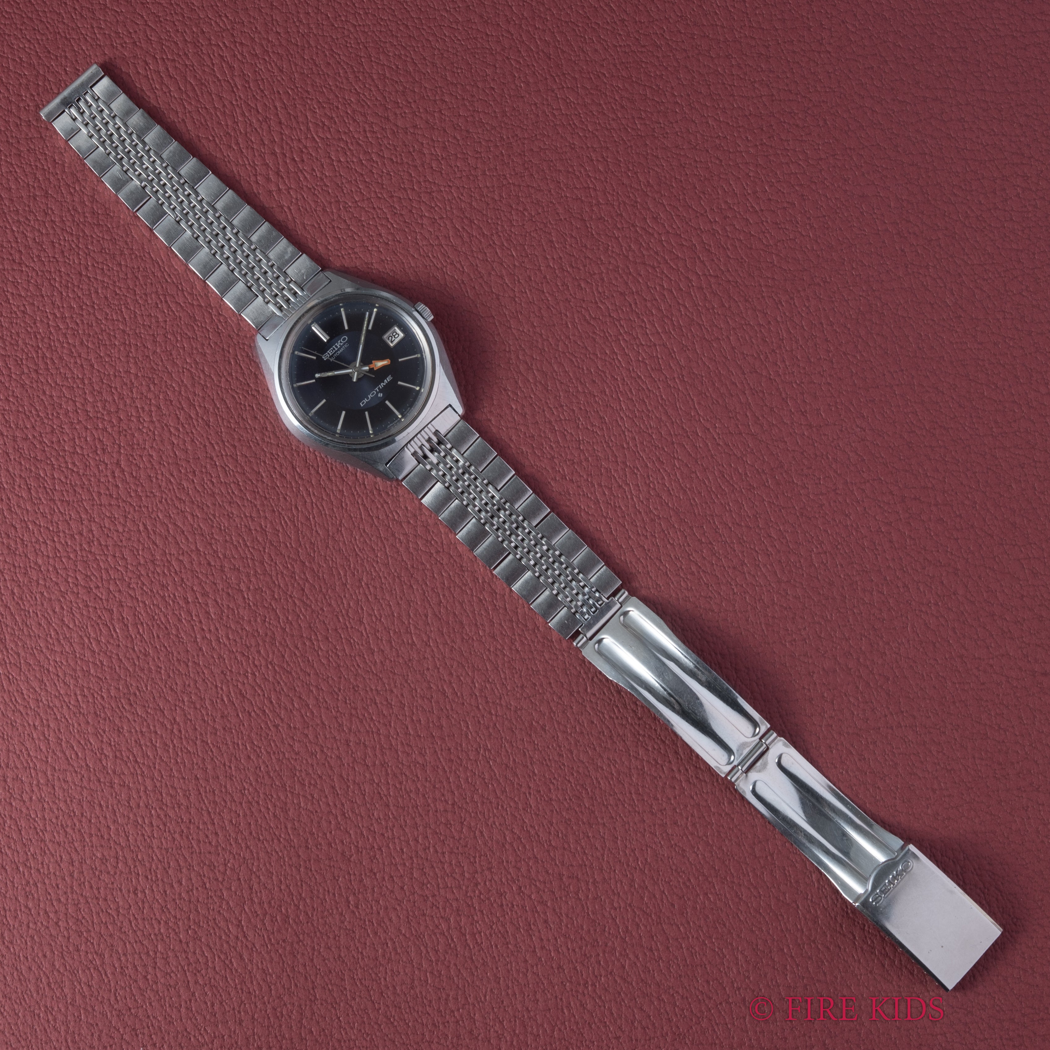 セイコー デュオタイム 1972年製 ダークブルーダイヤル Ref.5619-7000 純正ブレス 自動巻
