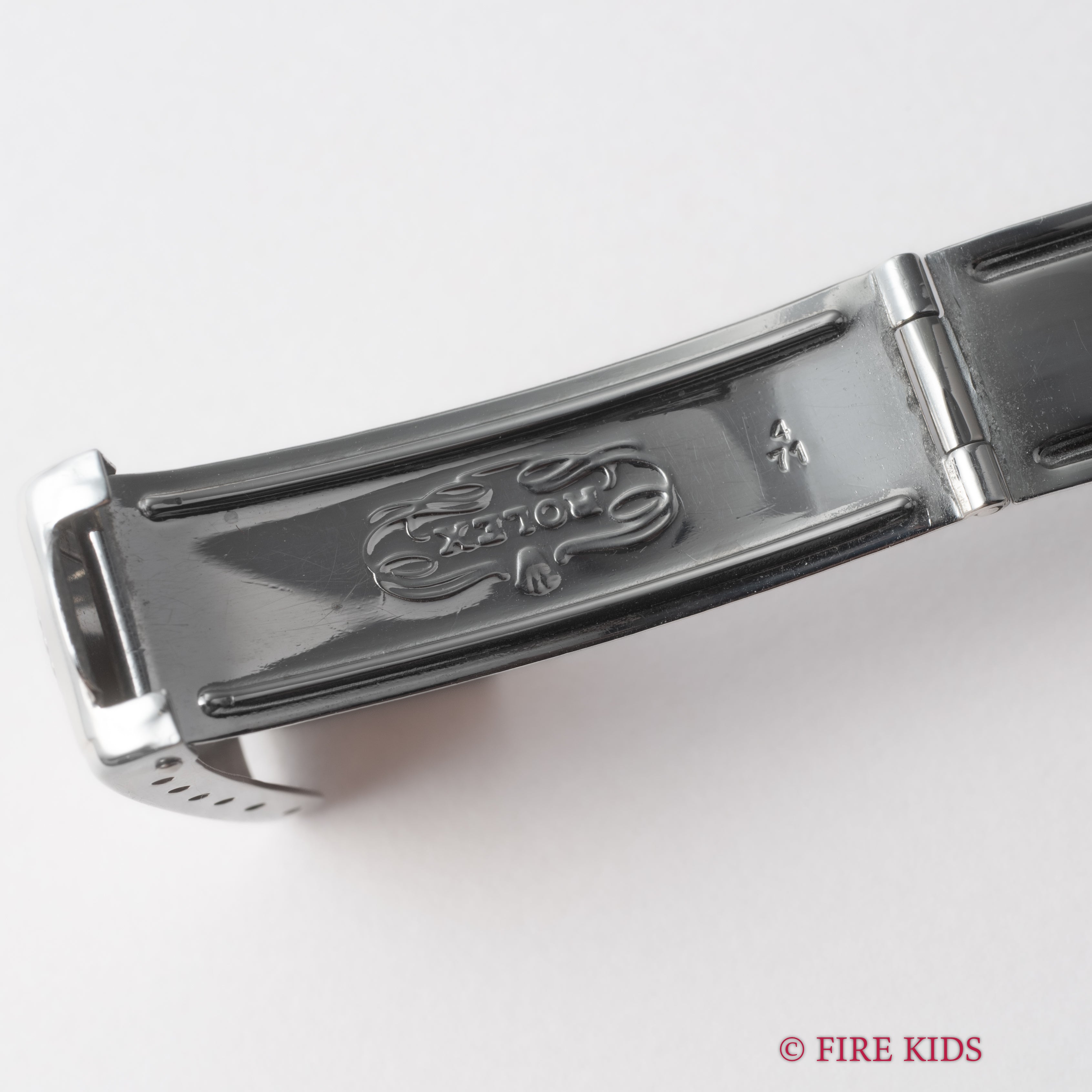 ロレックス オイスターデイト 1954年製 ブラックハニカムダイヤル 赤黒カレンダー Ref.6294 手巻 純正リベットブレス
