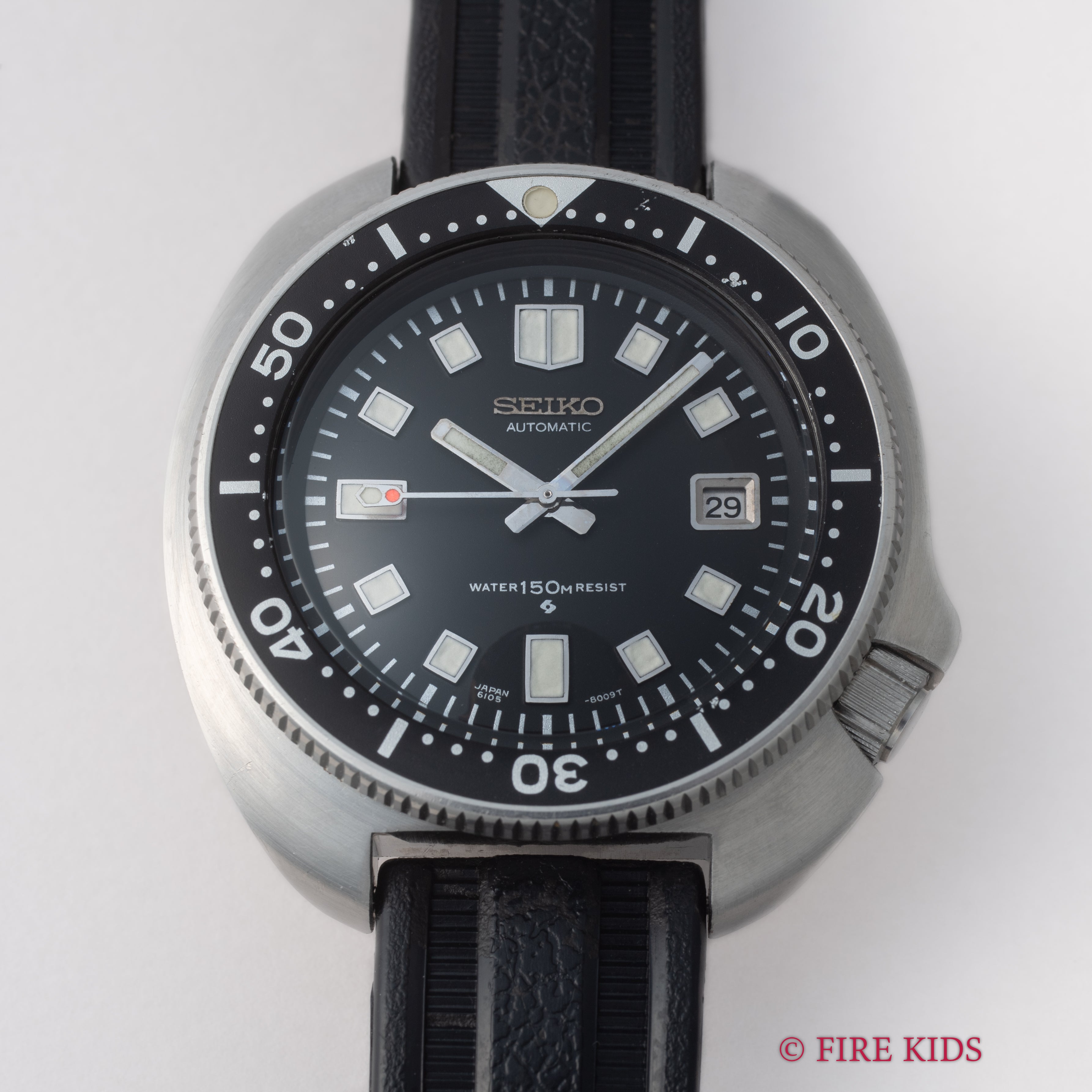 セイコー 150mダイバー 2nd後期 植村ダイバー 1974年製 自動巻き Ref.6105-8110 オリジナルラバーベルト