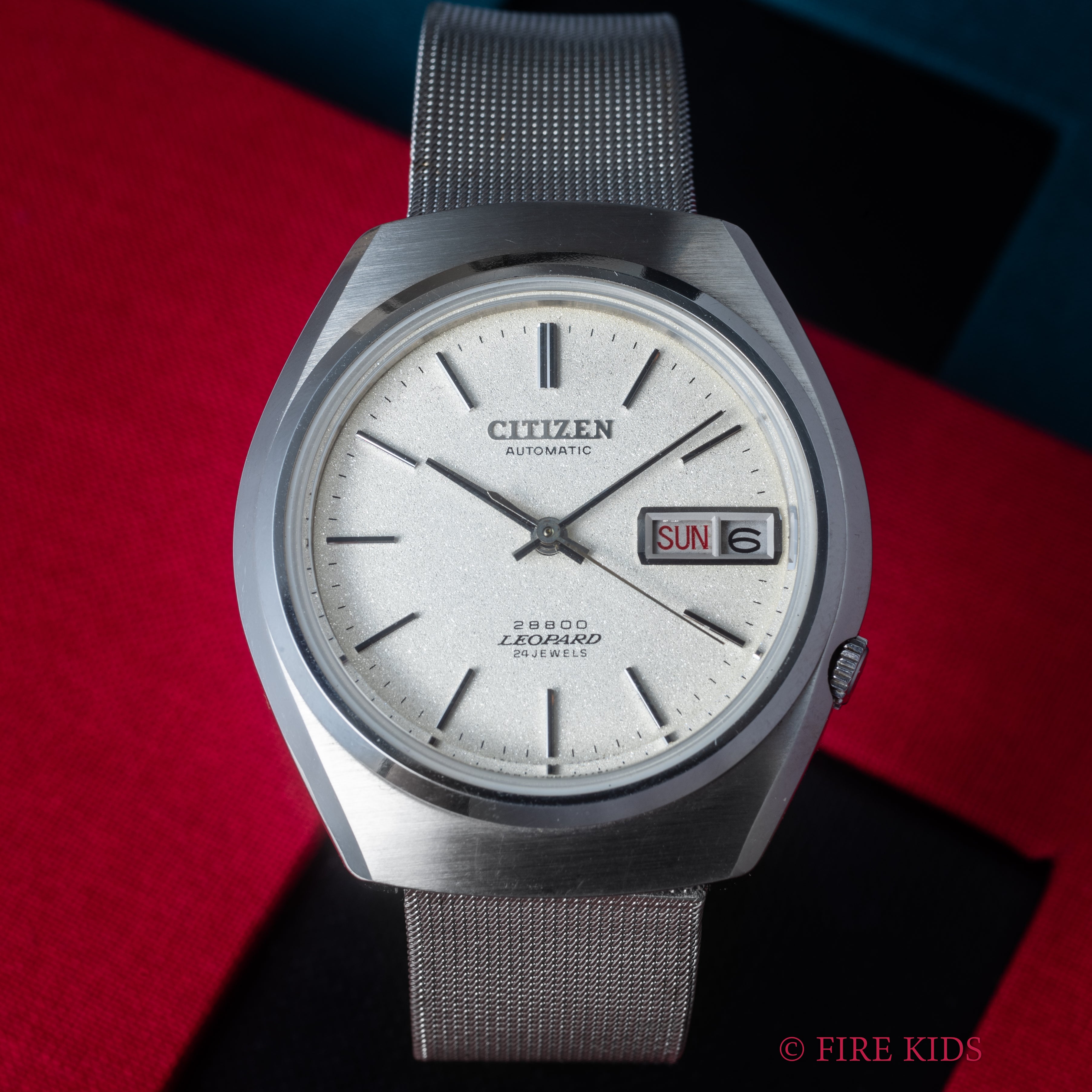 シチズン レオパール28800 スノーホワイトダイヤル 1973年製 Ref.4-77093-K ハイビート自動巻