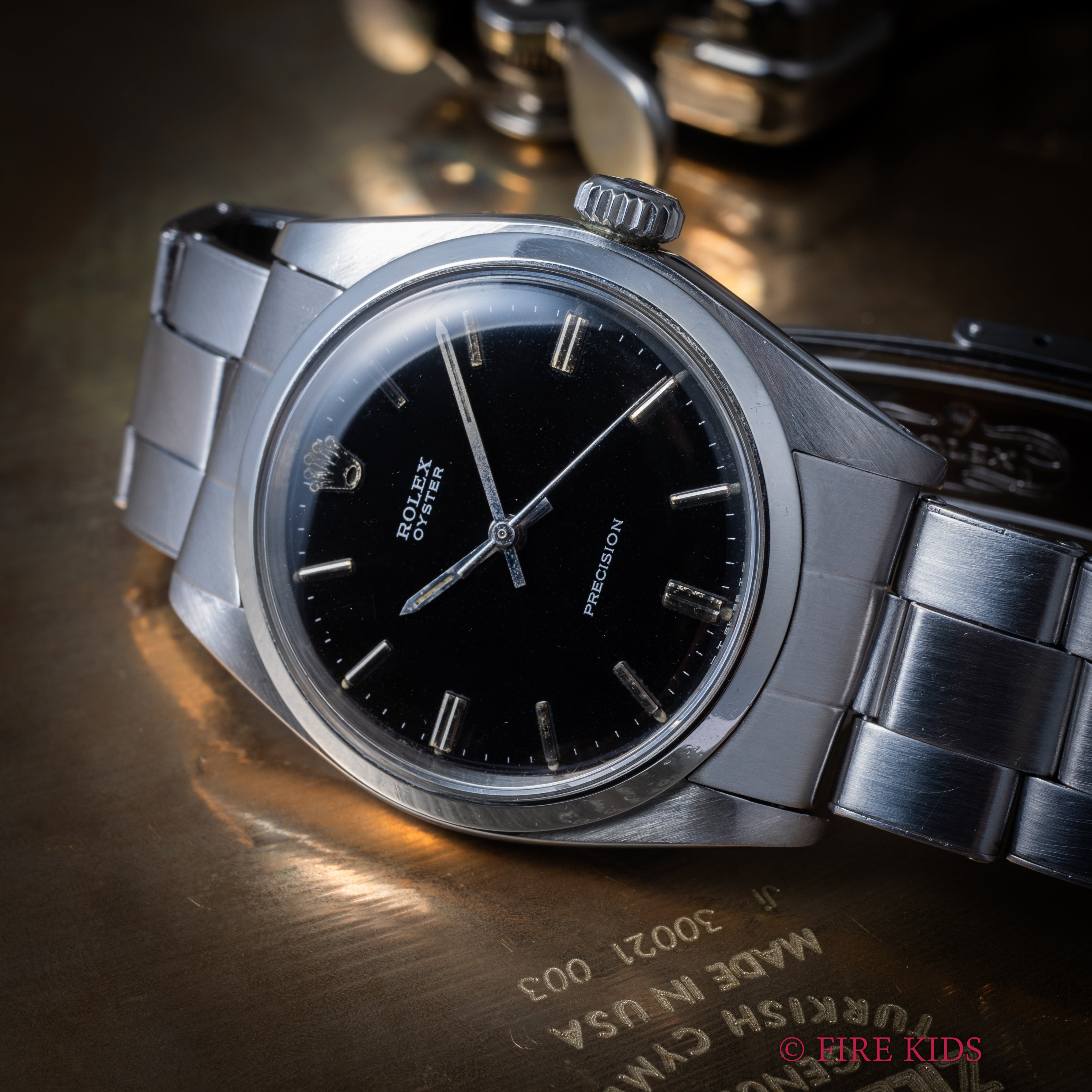 ロレックス オイスター 1970年製(昭和45年製） Ref.6426 手巻き ブラックミラーダイヤル リベットブレス