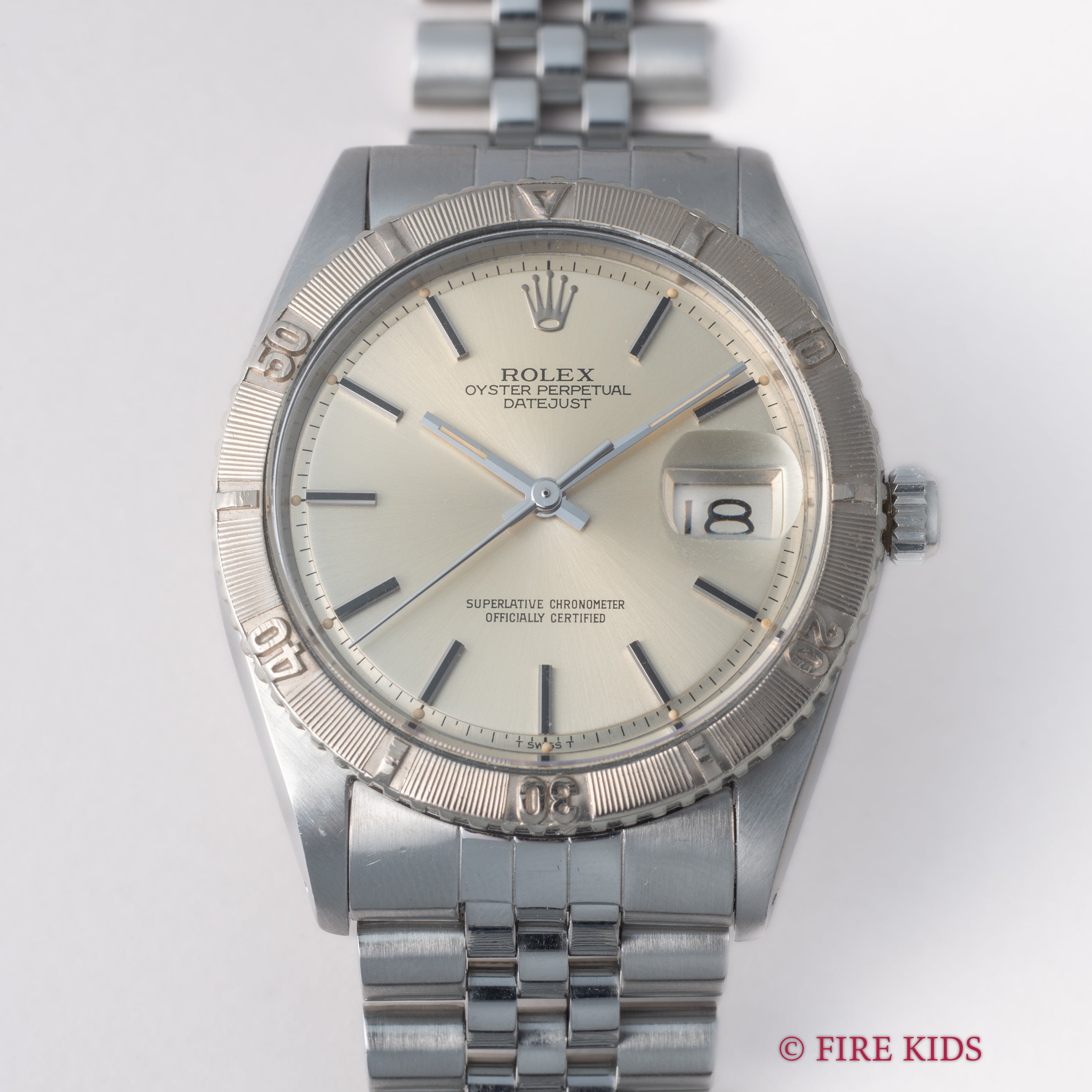 ロレックス サンダーバード 1968年製 Ref.1625 ホワイトゴールド回転ベゼル デイトジャスト 純正ジュビリーブレス
