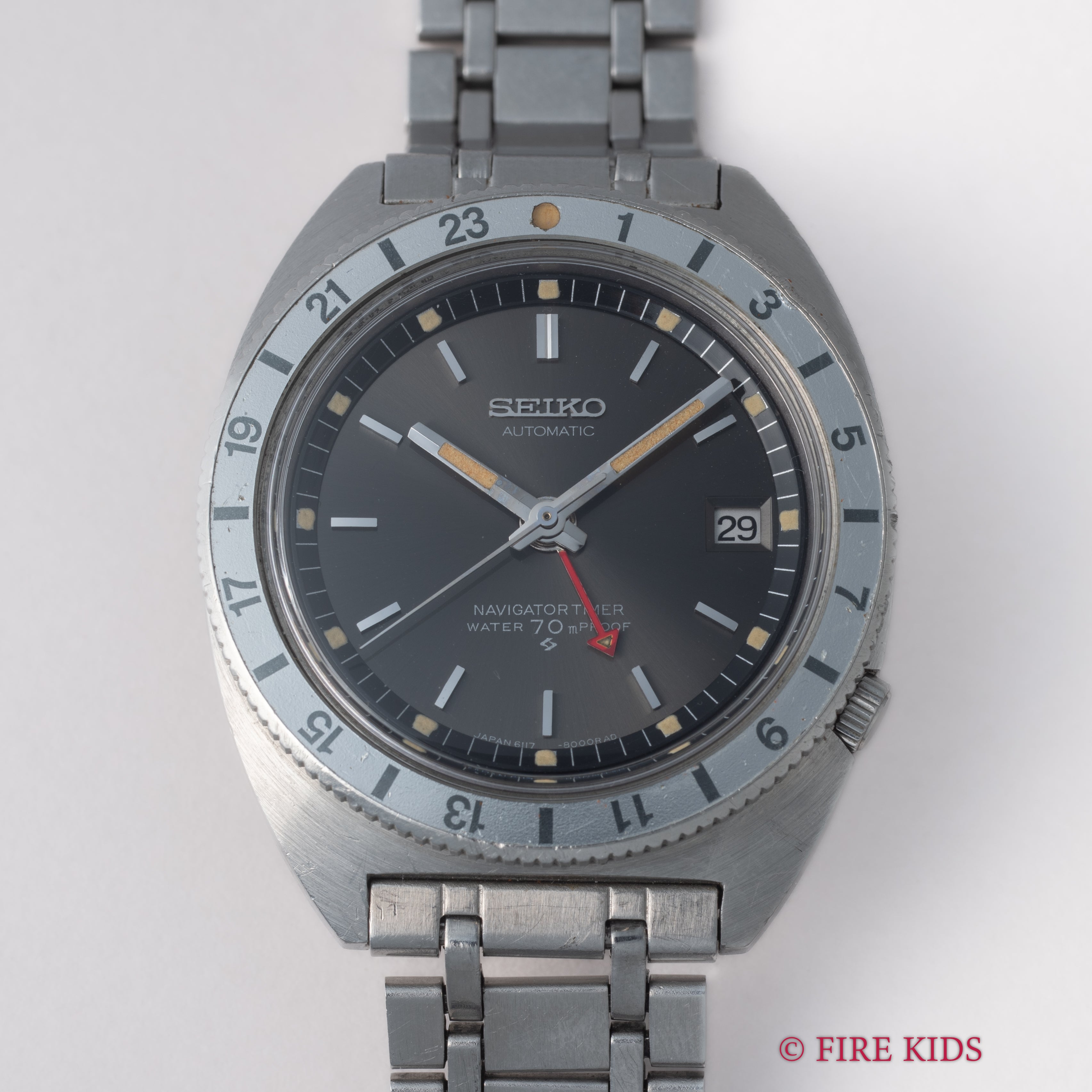 セイコー ナビゲータータイマー ファーストモデル 1968年製 回転ベゼル GMT Ref.6117-8009
