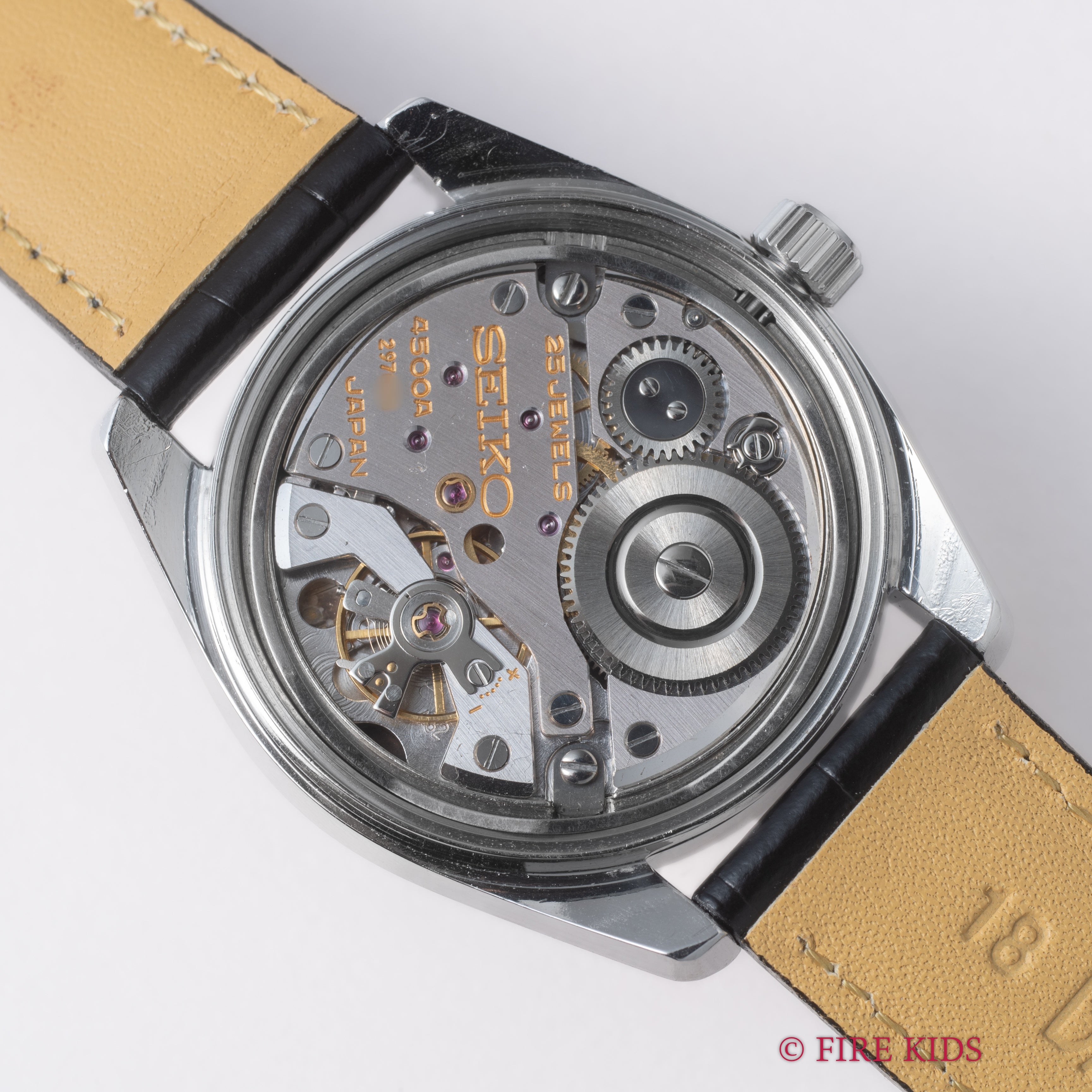 キングセイコー 1972年製 Ref.45-7001 10振動手巻き 45KSノンデイト 裏蓋刻印 スケルトン裏蓋付き