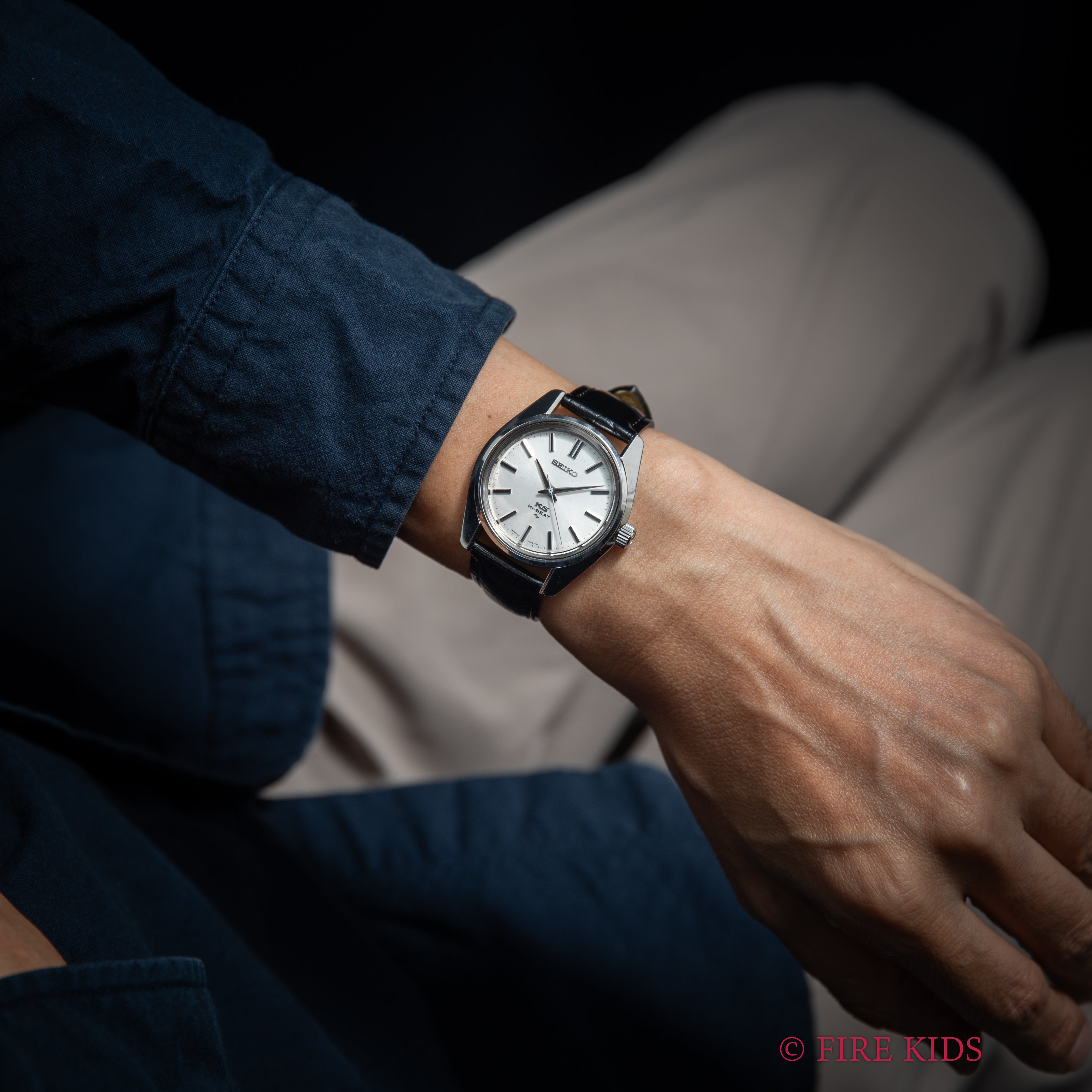 キングセイコー 1972年製 Ref.45-7001 10振動手巻き 45KSノンデイト 裏蓋刻印 スケルトン裏蓋付き