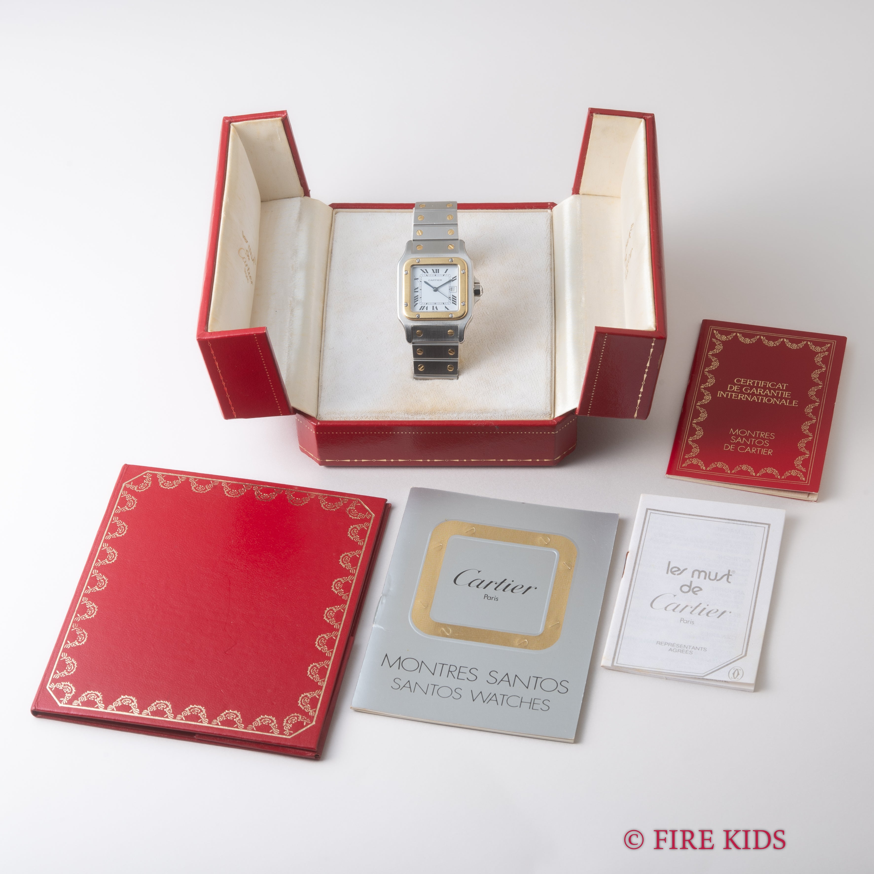 カルティエ サントス コンビ LMサイズ 箱、ギャラ付き 1980年代製