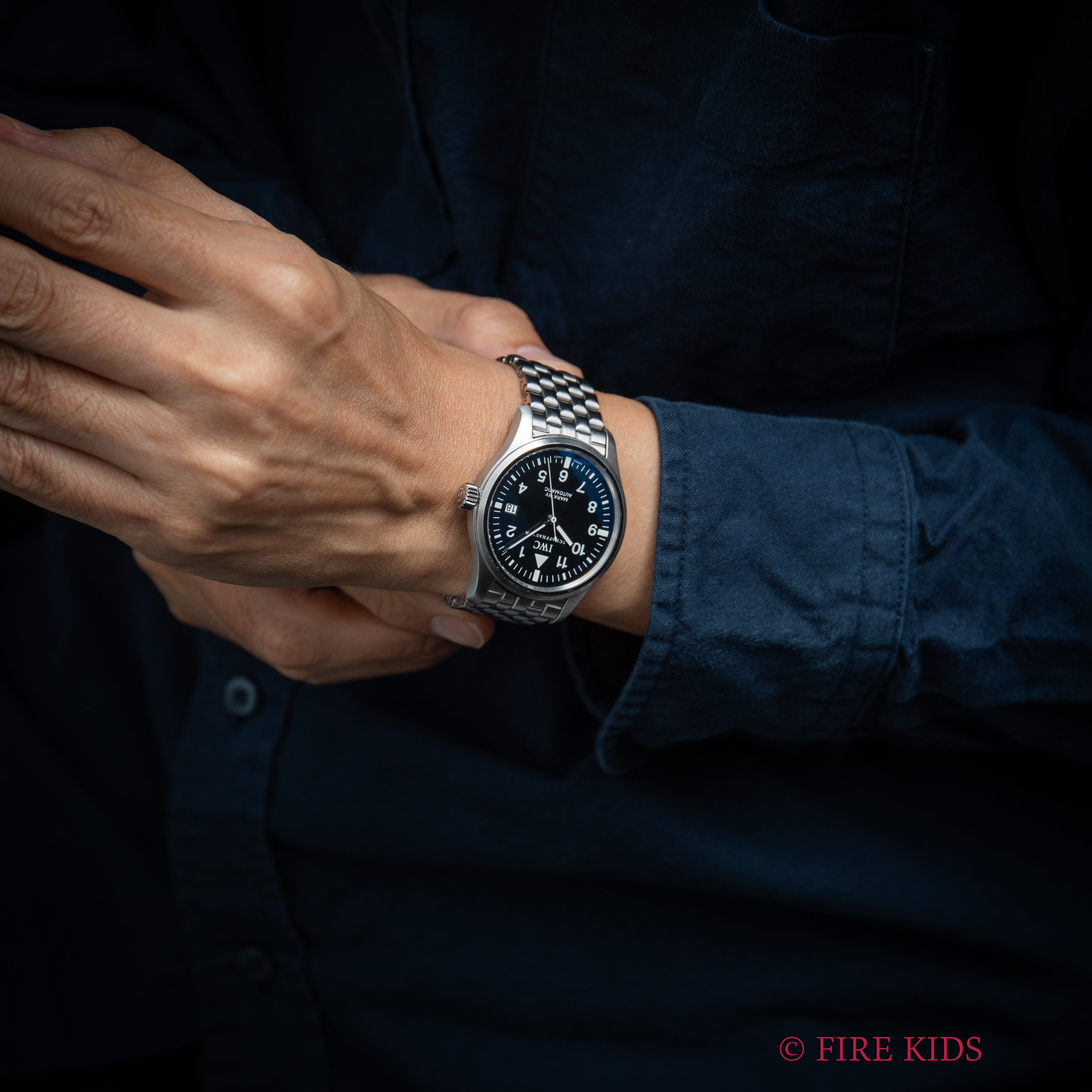 IWC マーク15 2002年製 パイロットウオッチ 自動巻 純正ブレス Ref.IW325301  箱 メーカー修理明細付