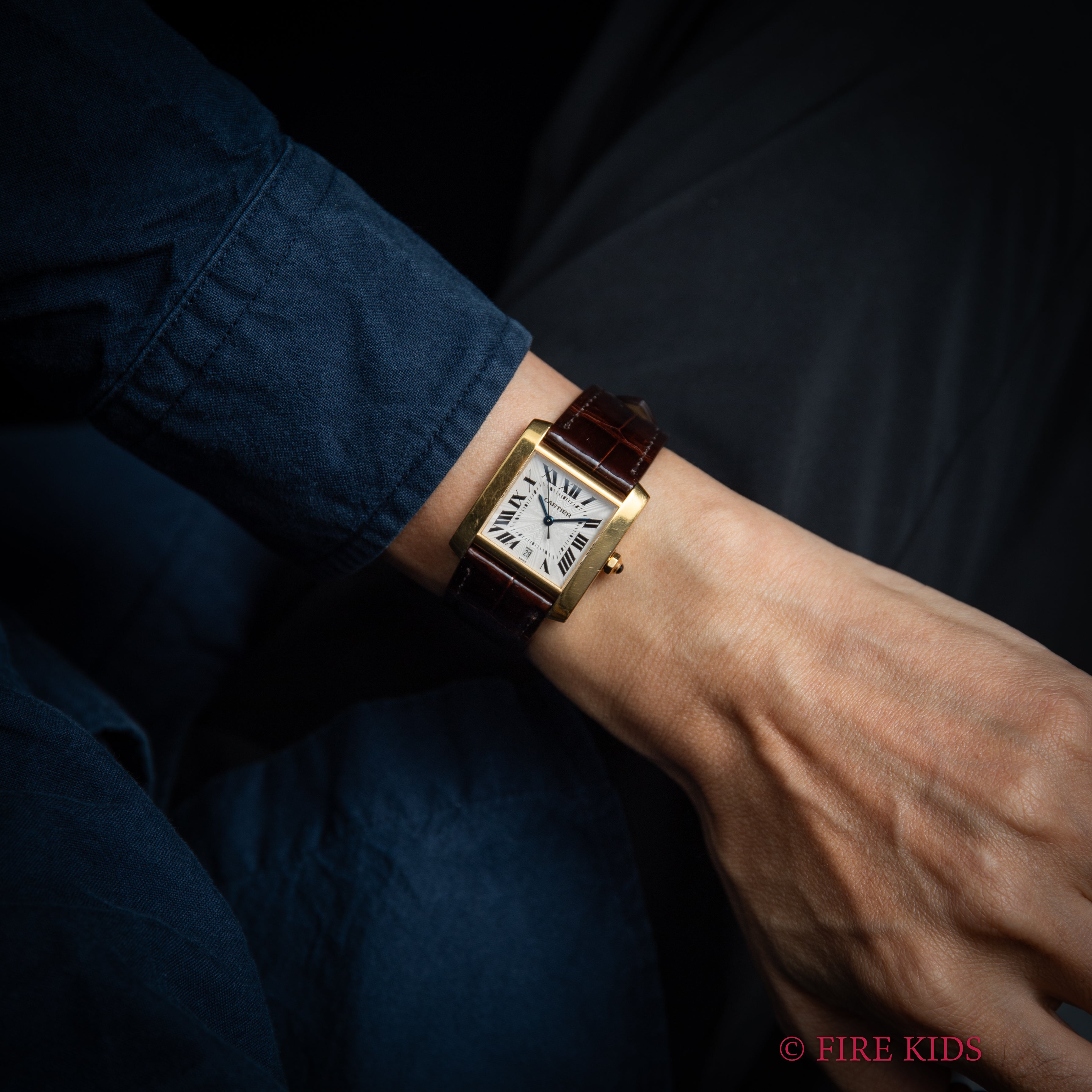 カルティエ 18金無垢イエローゴールド タンクフランセーズ LMサイズ