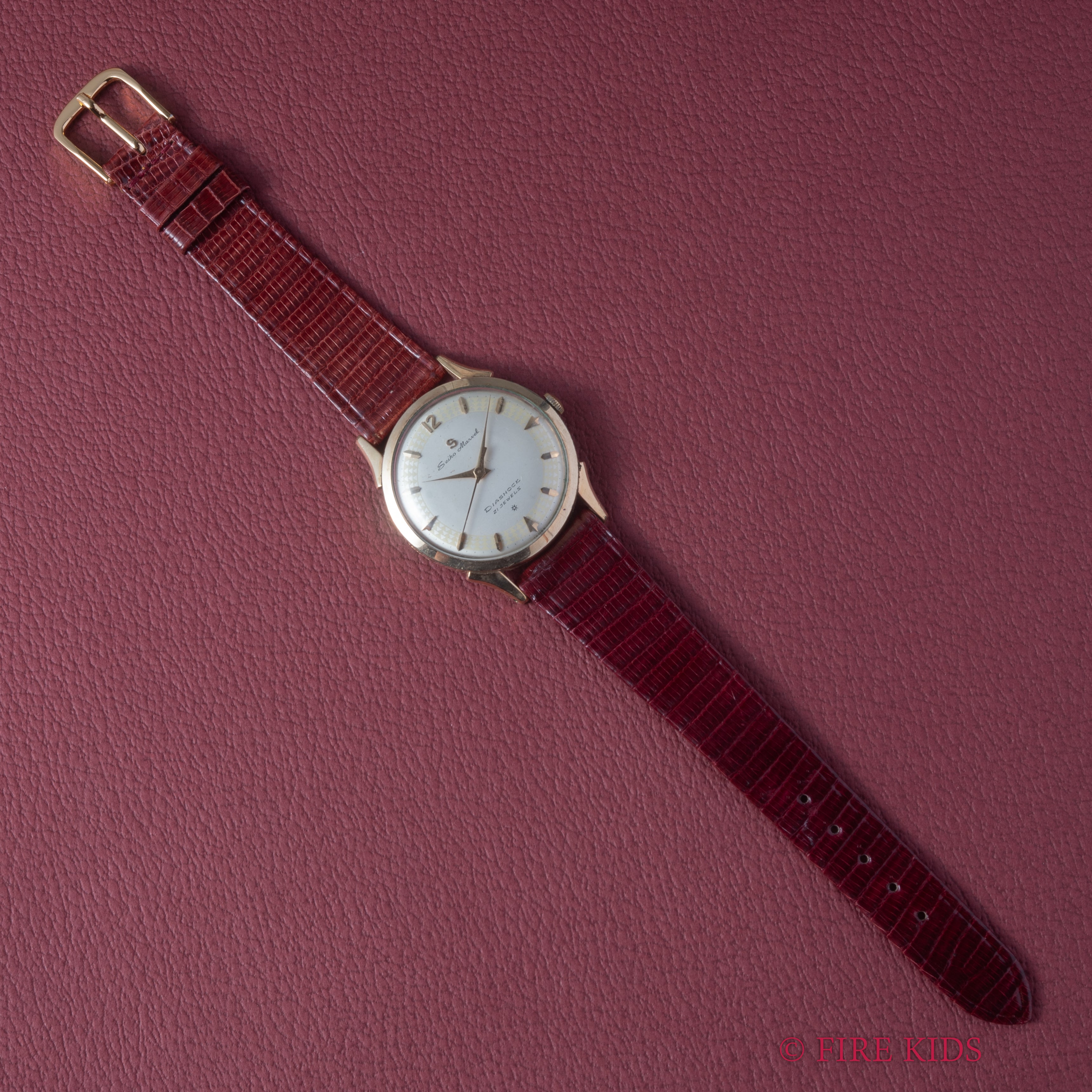 セイコー マーベル SDツートンダイヤル 1958年製 21石手巻 Ref.14052M 金張りケース