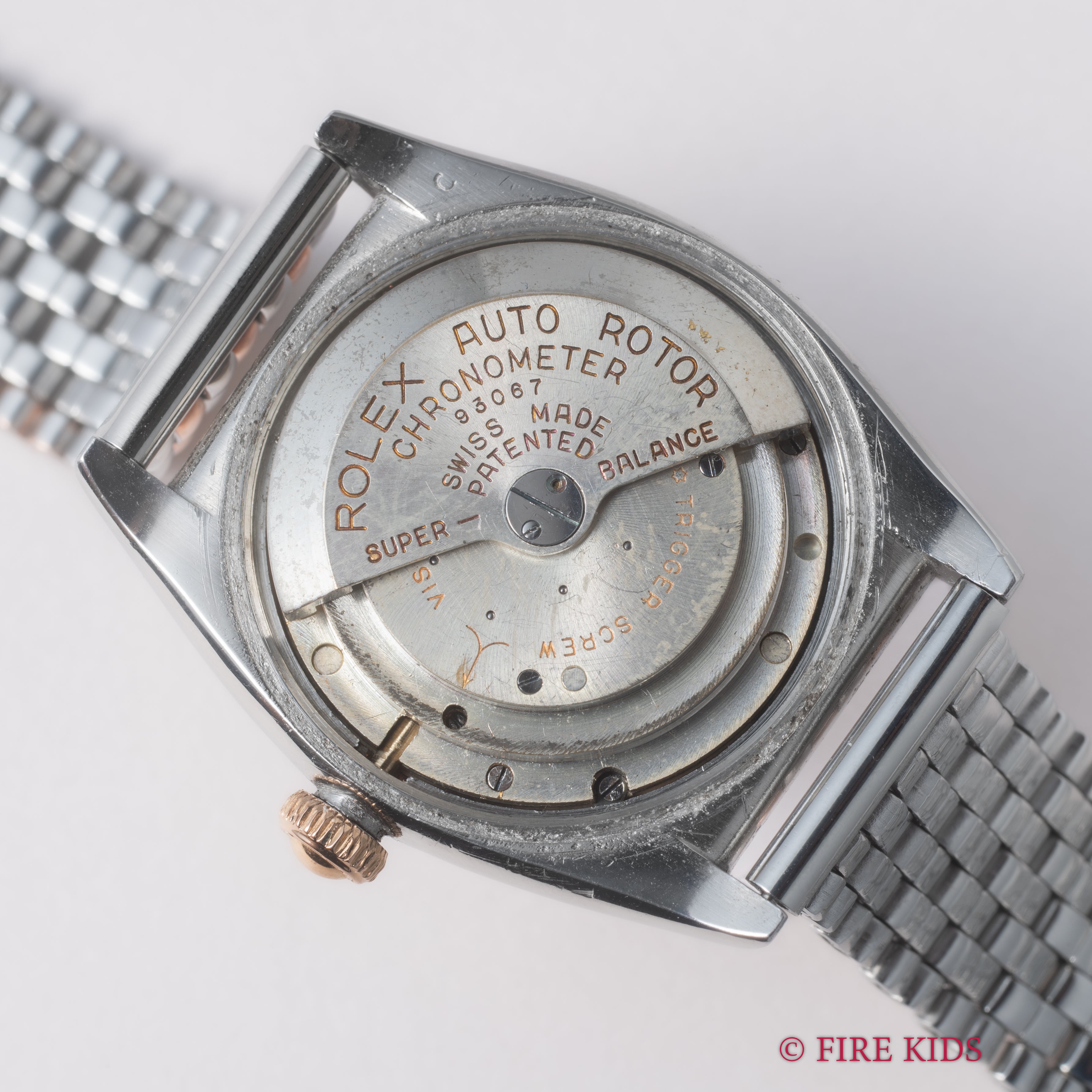 ロレックス バブルバック PGコンビ 1938年製 飛びアラビアダイヤルダイヤル 社外コンビブレス