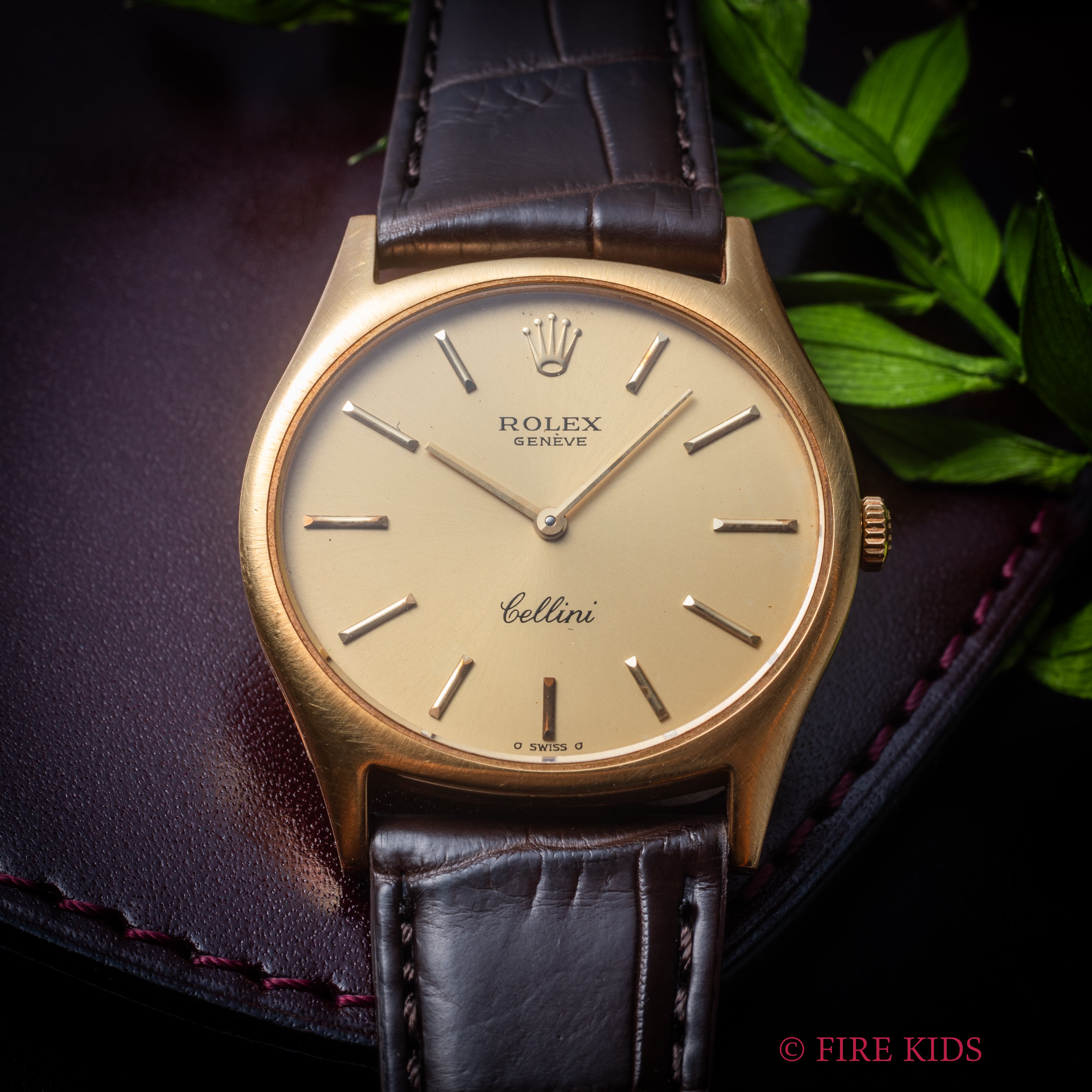 ロレックス チェリーニ 1974年製 Ref.3806 18金無垢イエローゴールド 手巻 純正GP尾錠付