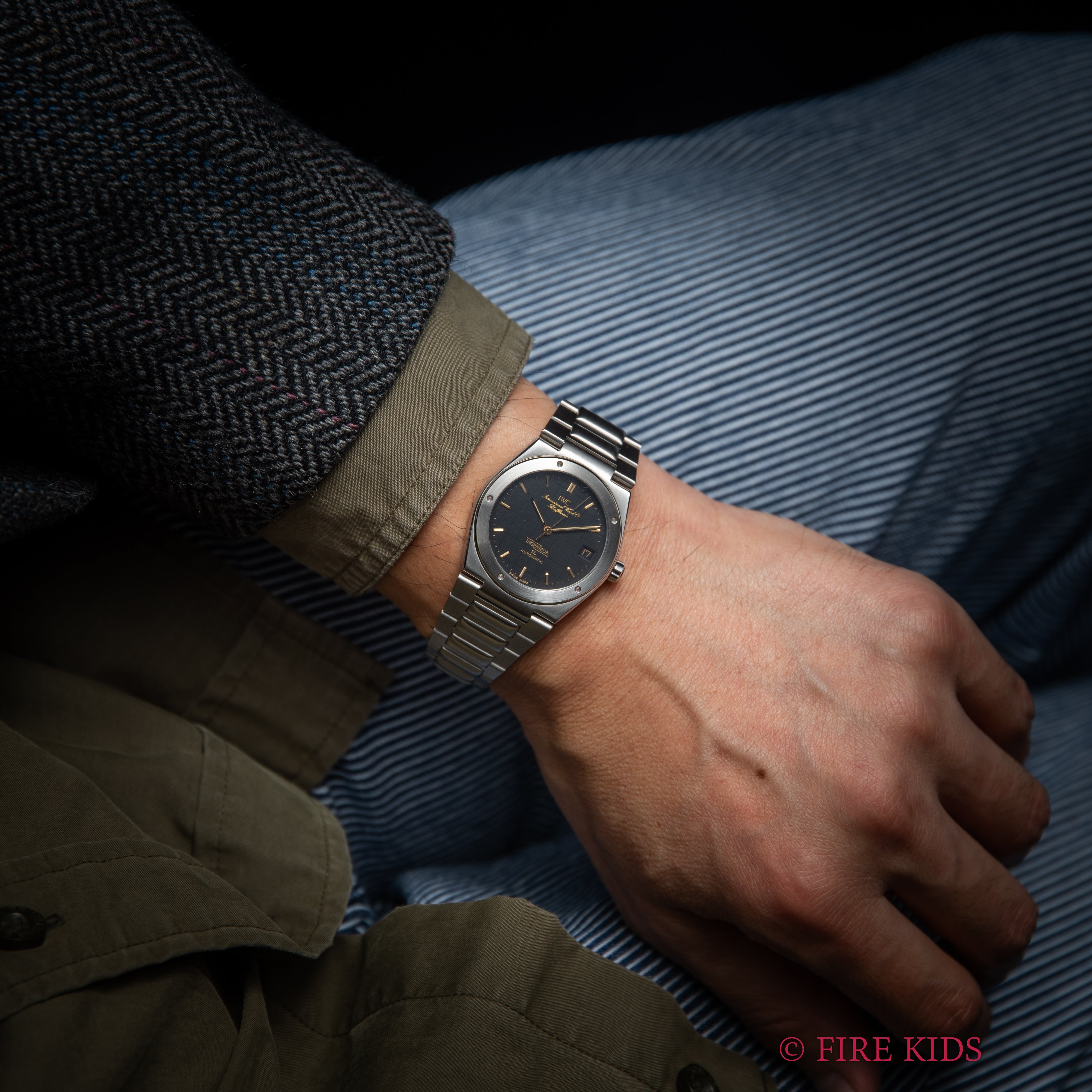 IWC インヂュニア SL 1987年製 Ref.3506 黒文字盤 ジェンタデザイン 耐磁時計 自動巻きクロノメーター アーカイブ付き