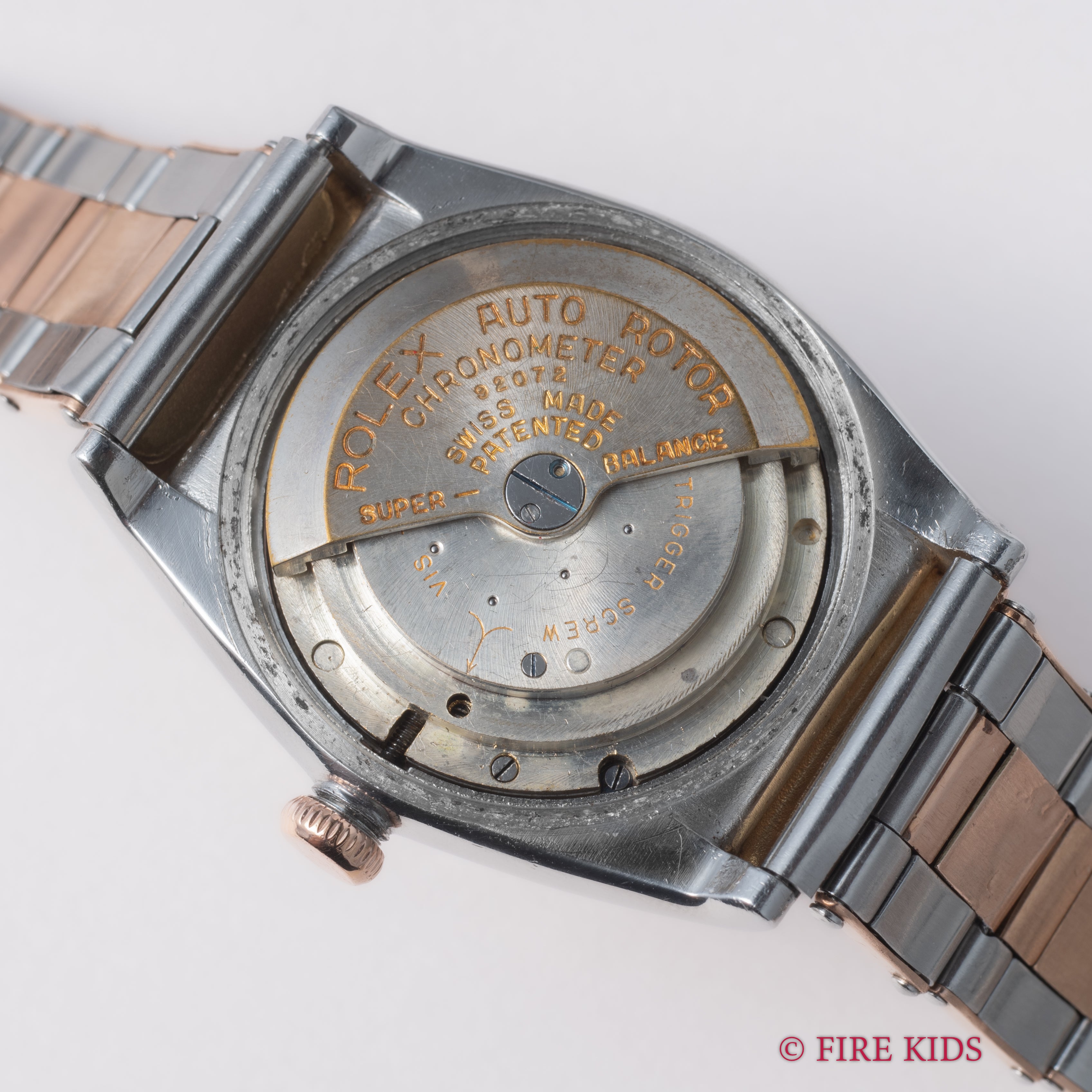 ロレックス バブルバック フーテッド ピンクゴールドコンビ 1940年代製 飛びアラビアダイヤル 純正コンビブレス