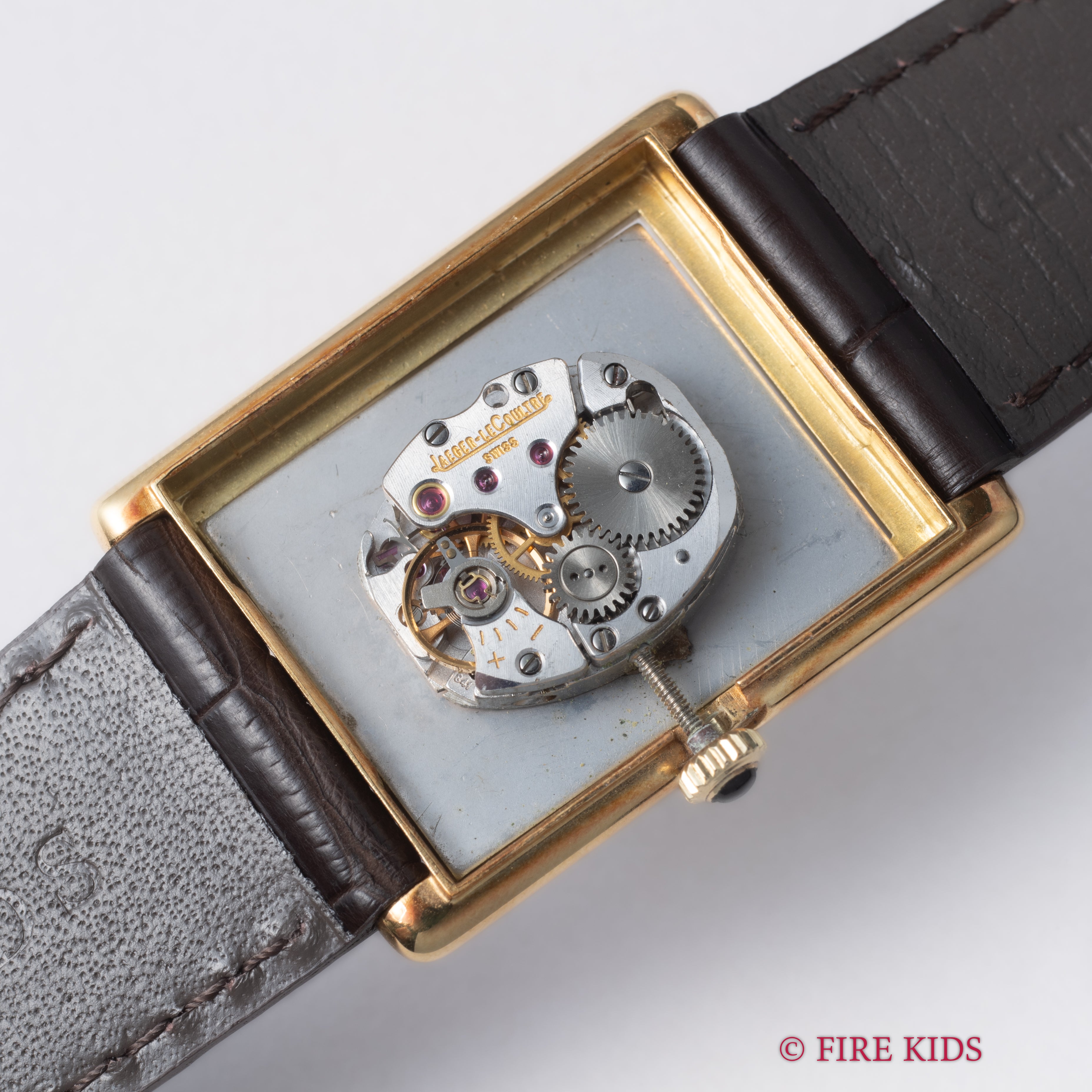 ジャガー・ルクルト 18金無垢イエローゴールド タンク型ケース 1980年代製 手巻き Cal.841