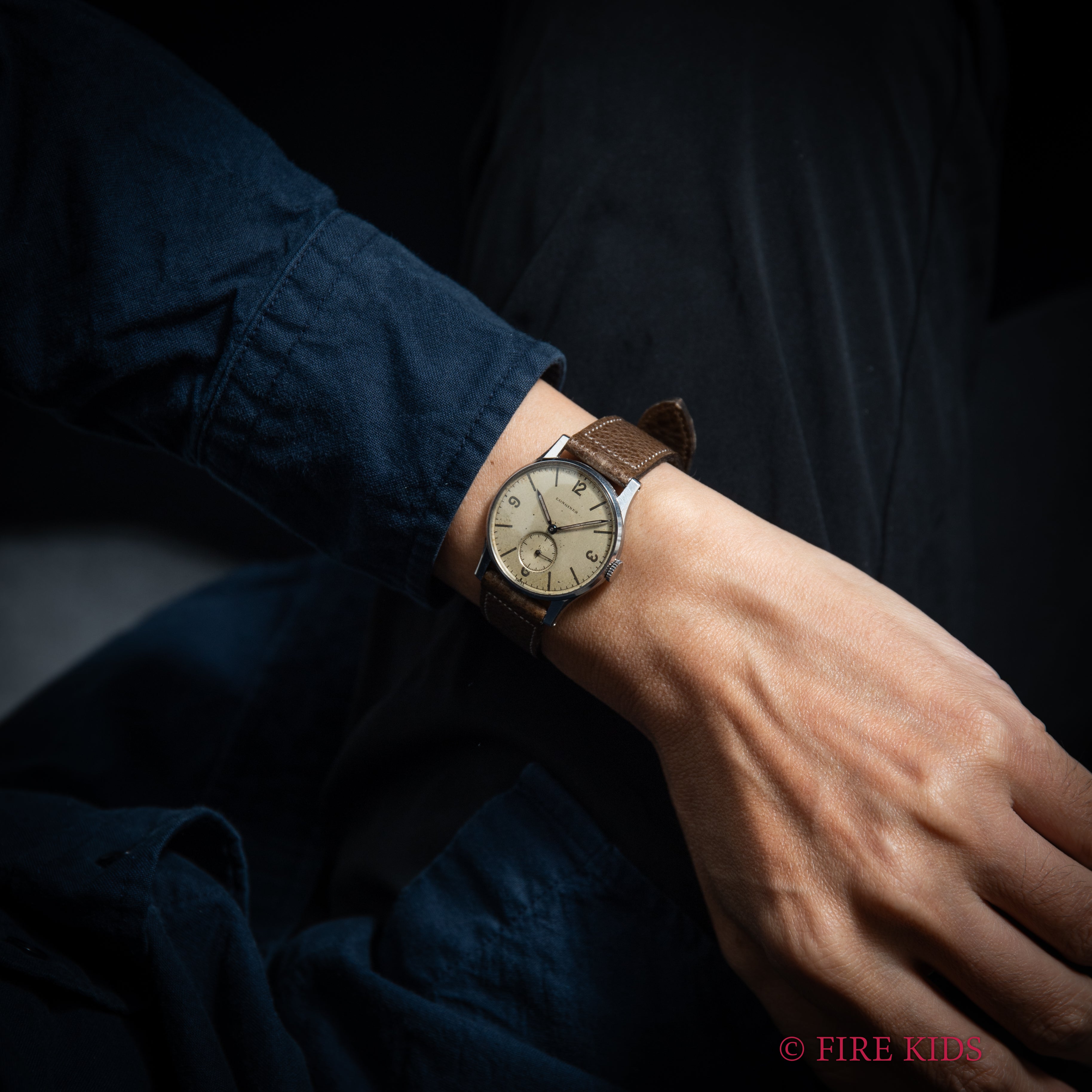 ロンジン 3バカダイヤル 1941年製 手巻きCal.23M スモールセコンド