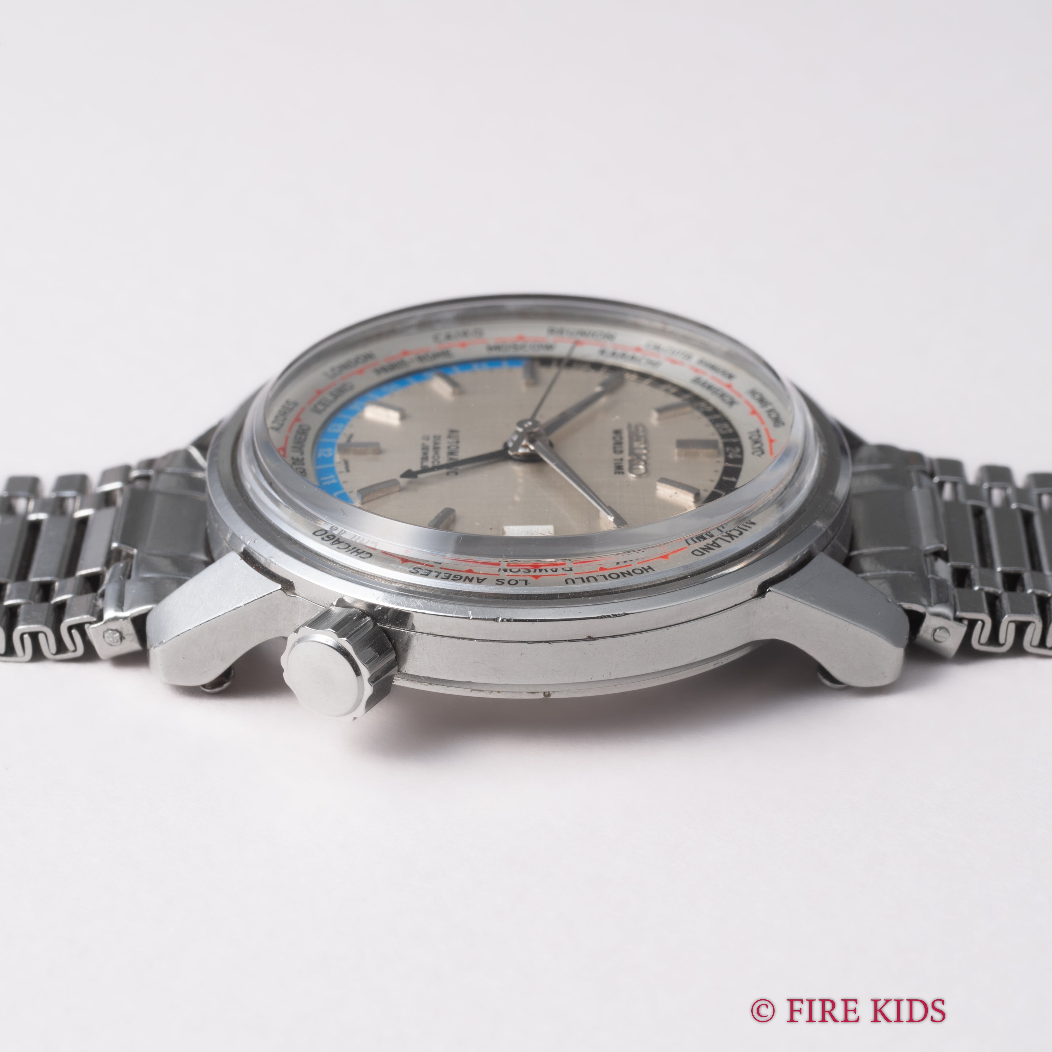 セイコー ワールドタイム ファーストモデル 1964年製 Ref.6217-7000 聖火マーク 純正ブレス