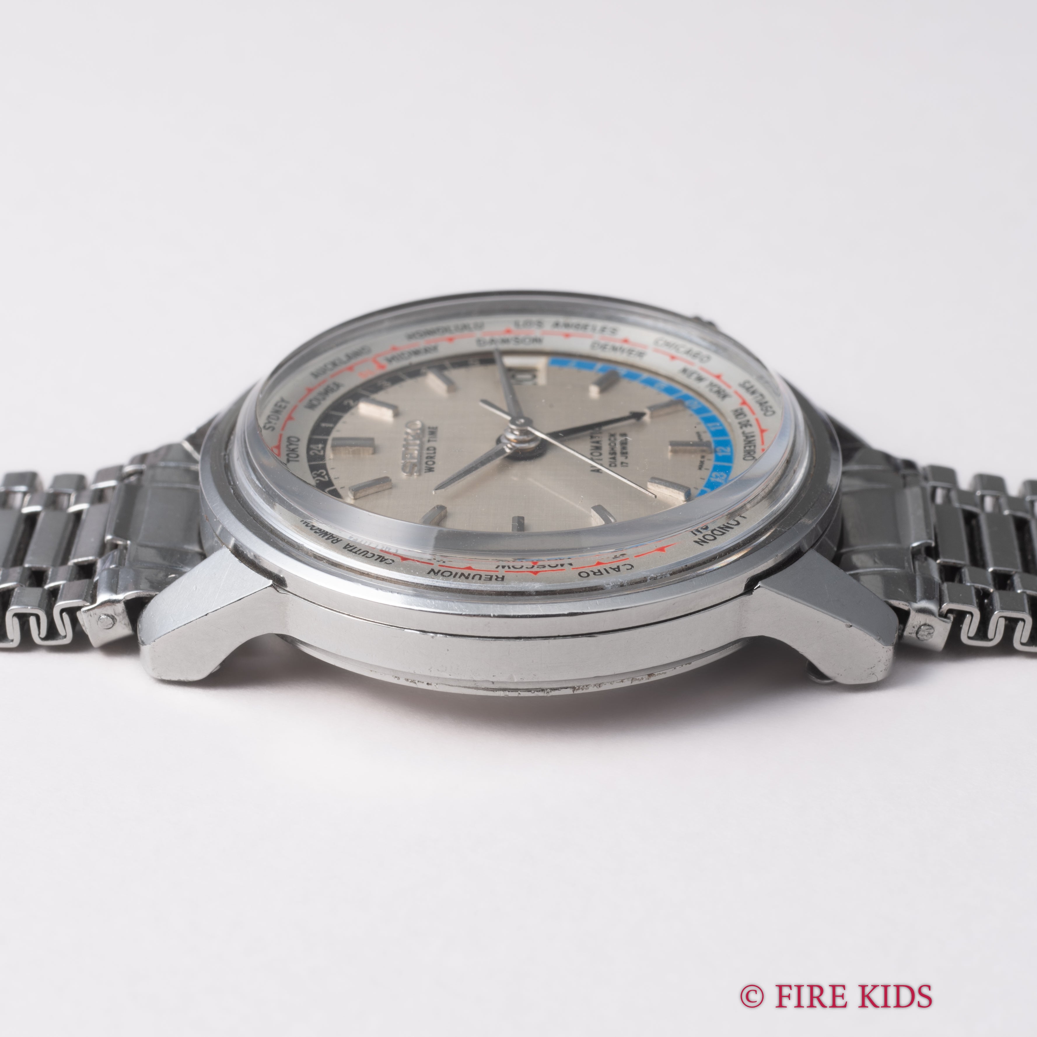セイコー ワールドタイム ファーストモデル 1964年製 Ref.6217-7000 聖火マーク 純正ブレス