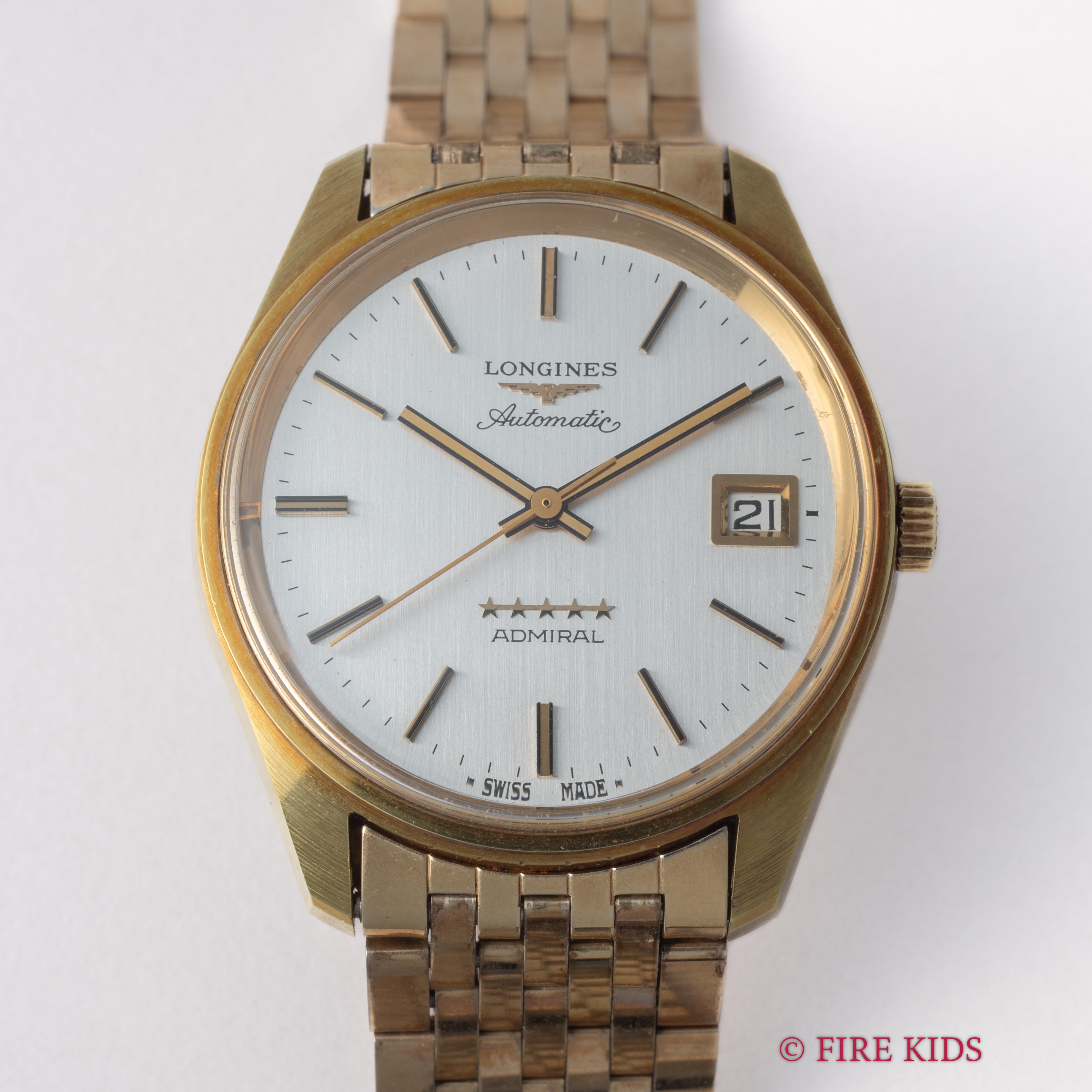 ロンジン アドミラル ファイブスター 1969年製 未使用美品 自動巻 GFケース 純正ブレス
