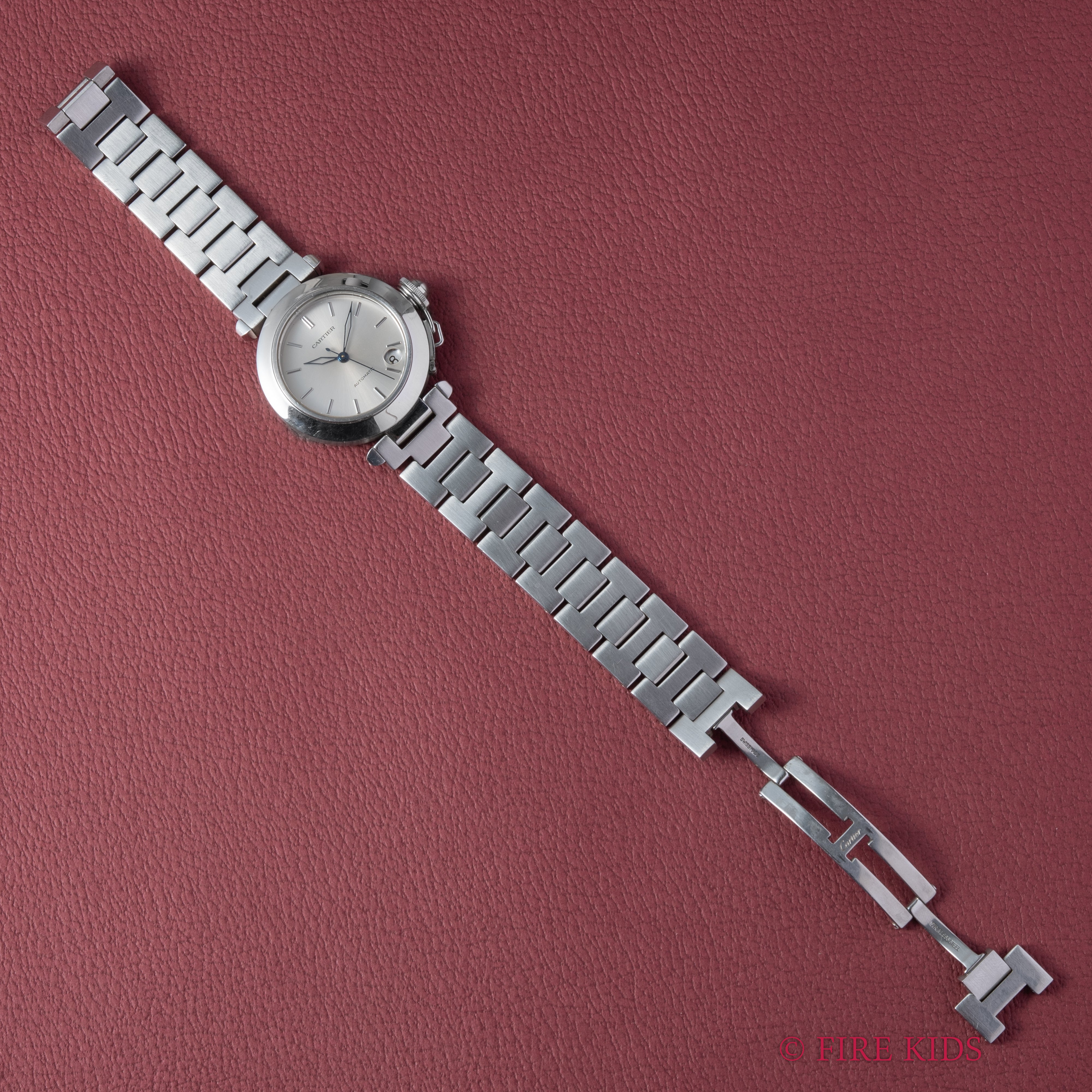 カルティエ パシャC初期型 1990年代製 Ref.2324 シルバーダイヤル 自動巻 純正ブレス