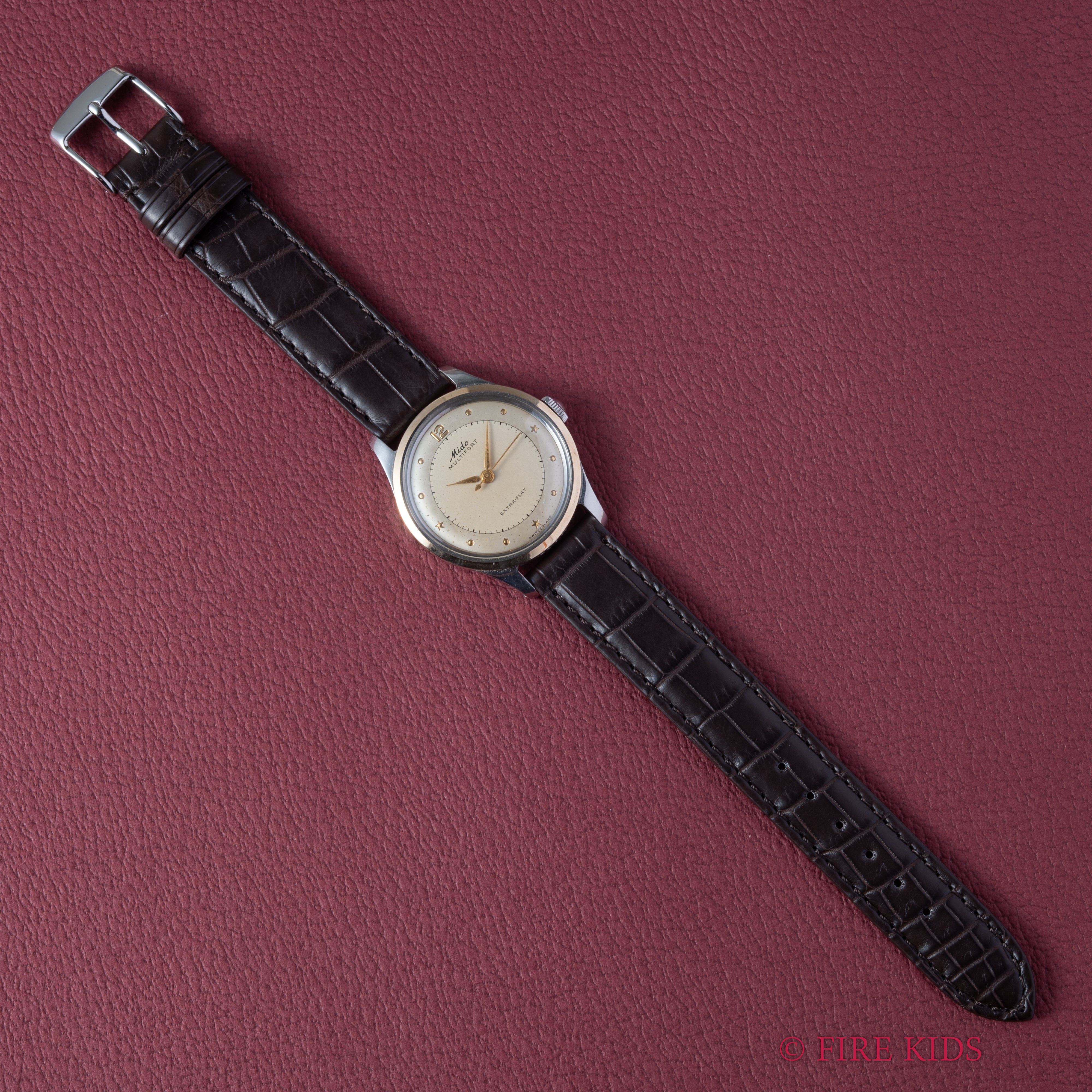 ミドー マルチフォート エクストラフラット Ref.385509 1950年代製 コンビ