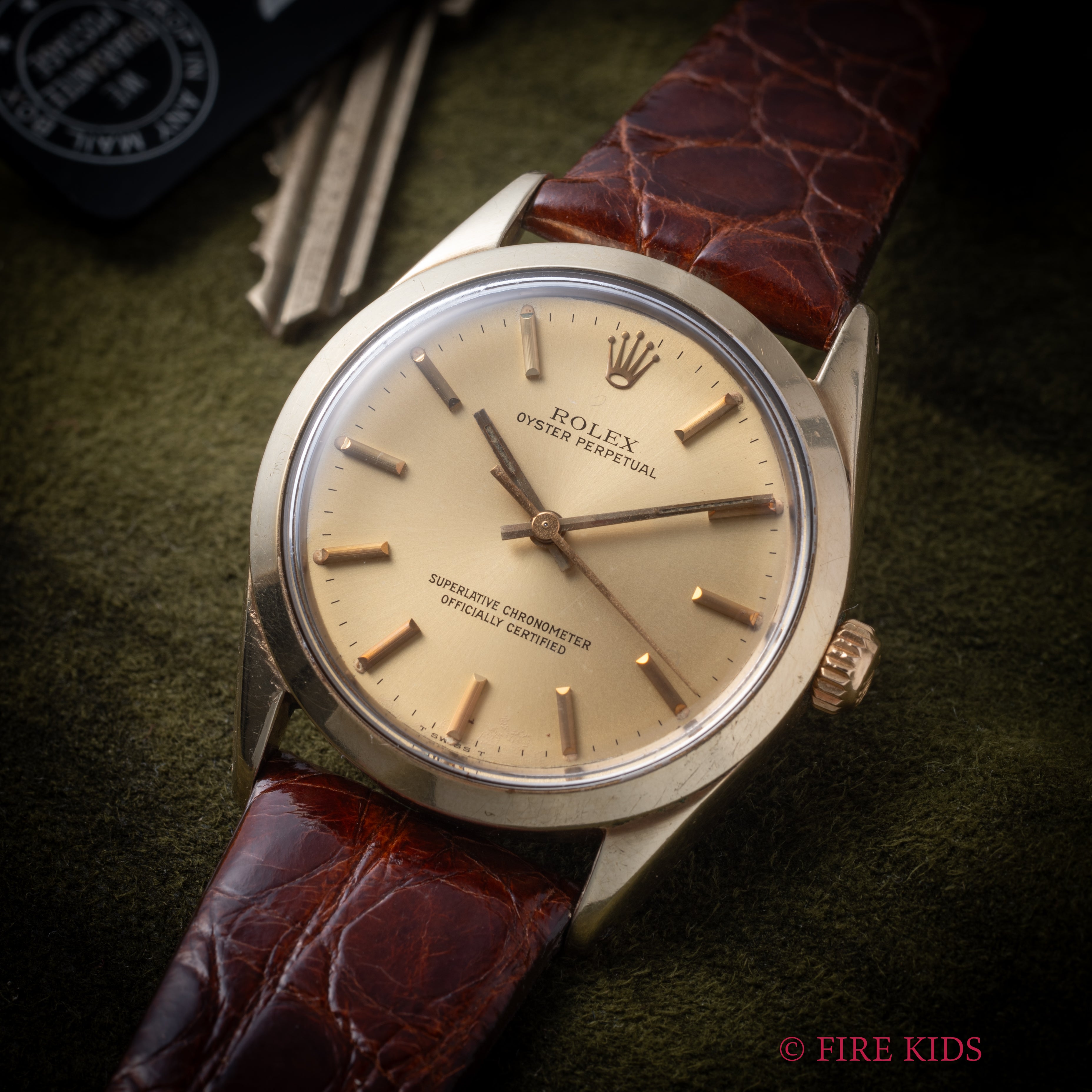 ロレックス オイスターパーペチュアル 1972年製 Ref.1024 金張り 自動巻 Cal.1570