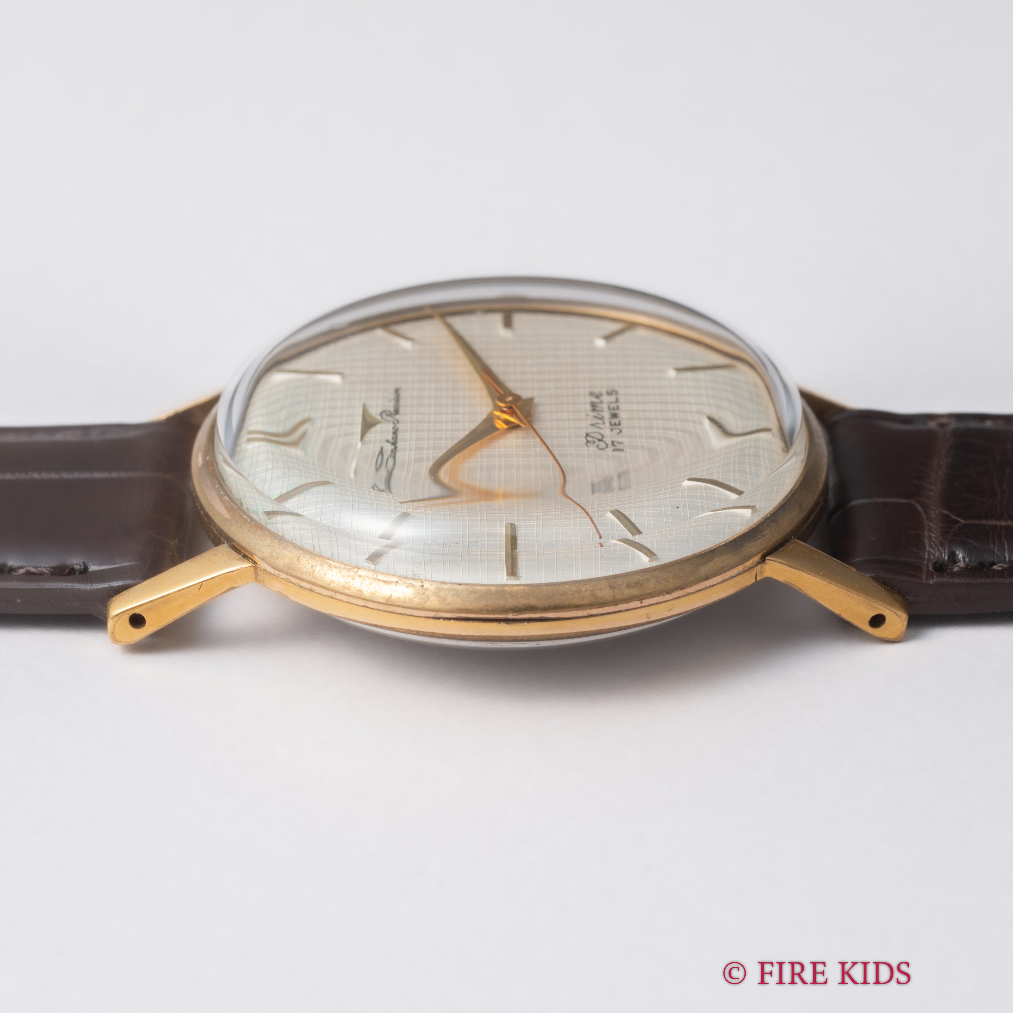 タカノ プレシジョン プライム Ref.10069 1950年代製 手巻き GPケース 格子柄文字盤