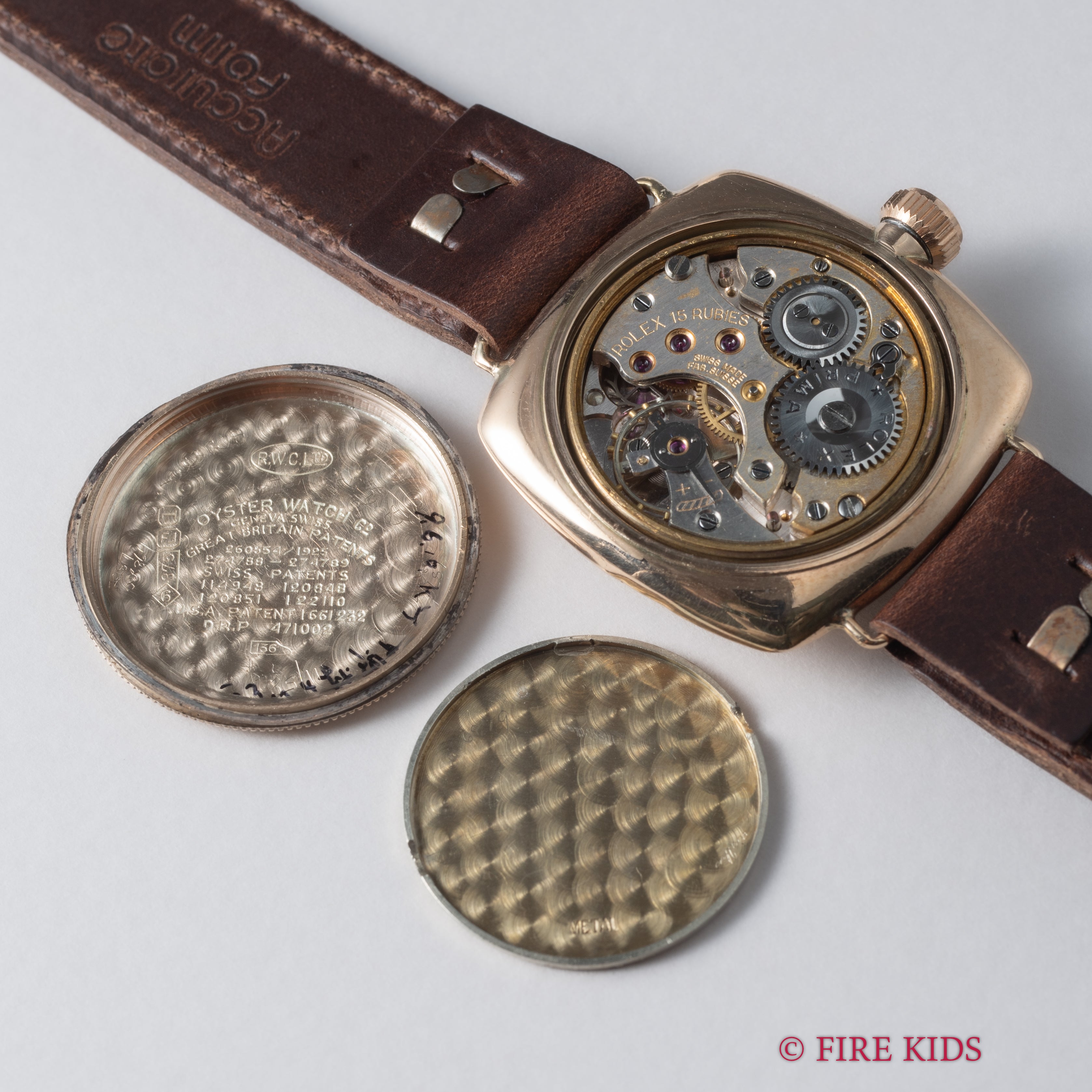 ロレックス オイスター クリスクロス クッションケース 9金無垢 1934年