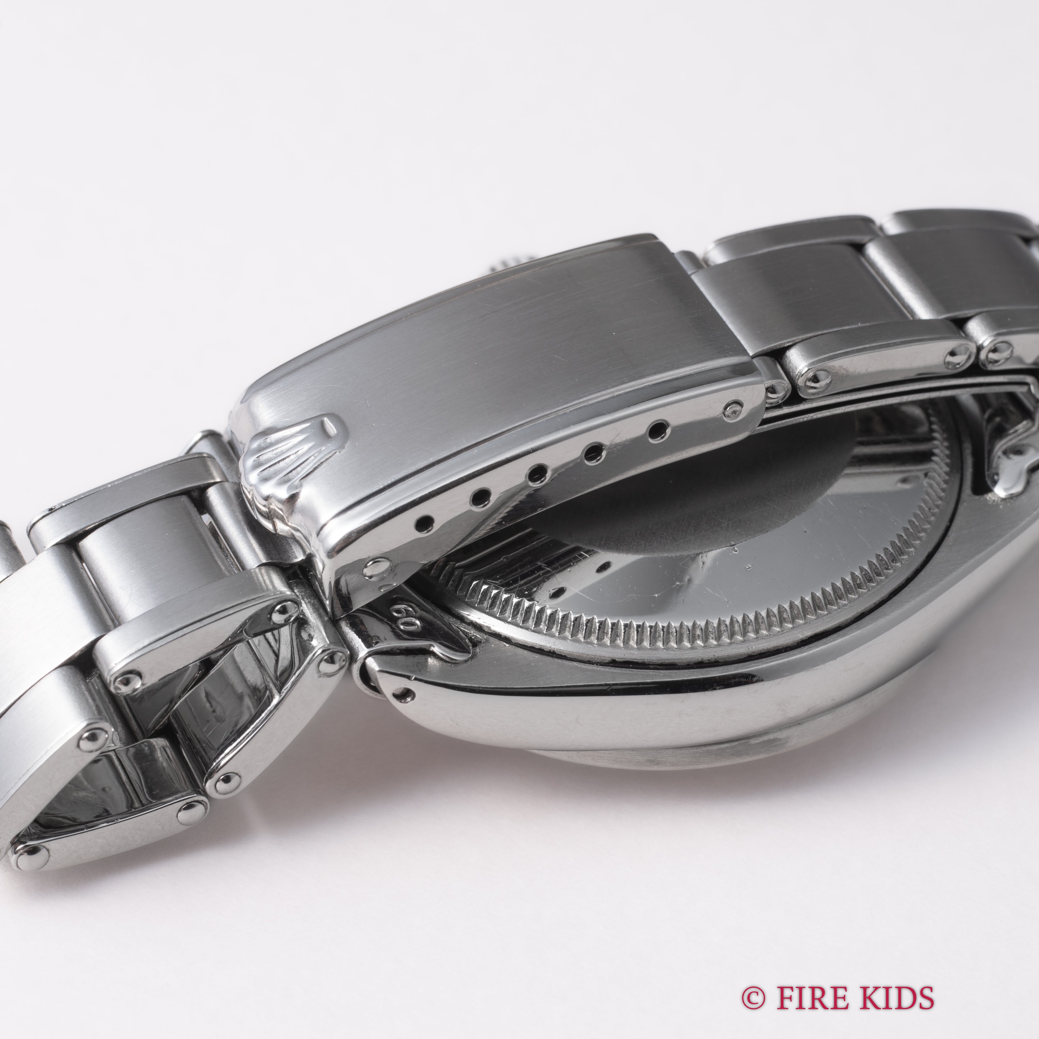 ロレックス オイスターパーペチュアル エンジンターンドベゼル 1968年製 Ref.1007 ショートインデックス 純正リベットブレス