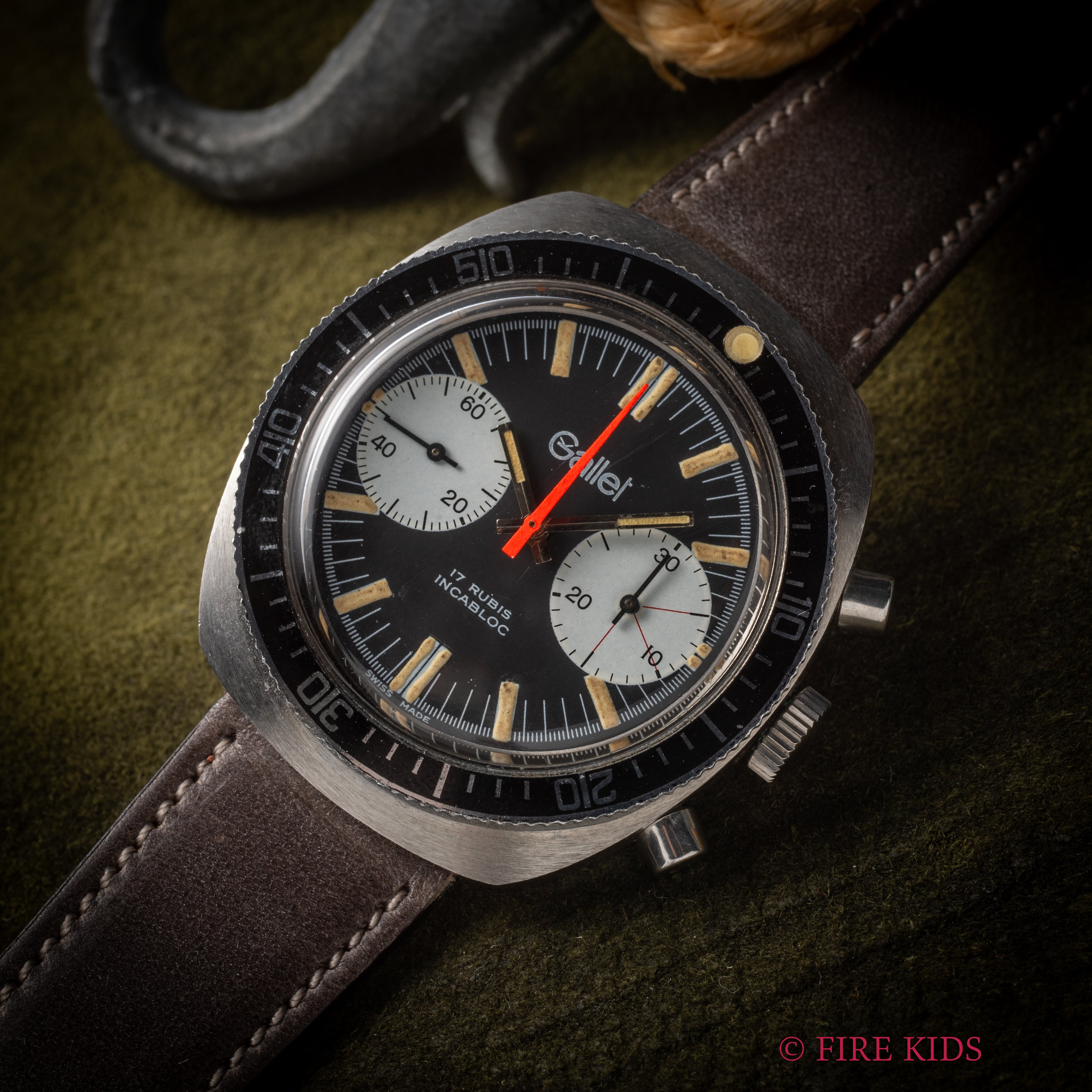 ギャレット ミリタリークロノグラフ フランス外人部隊 1960年代後半～70年代前半製