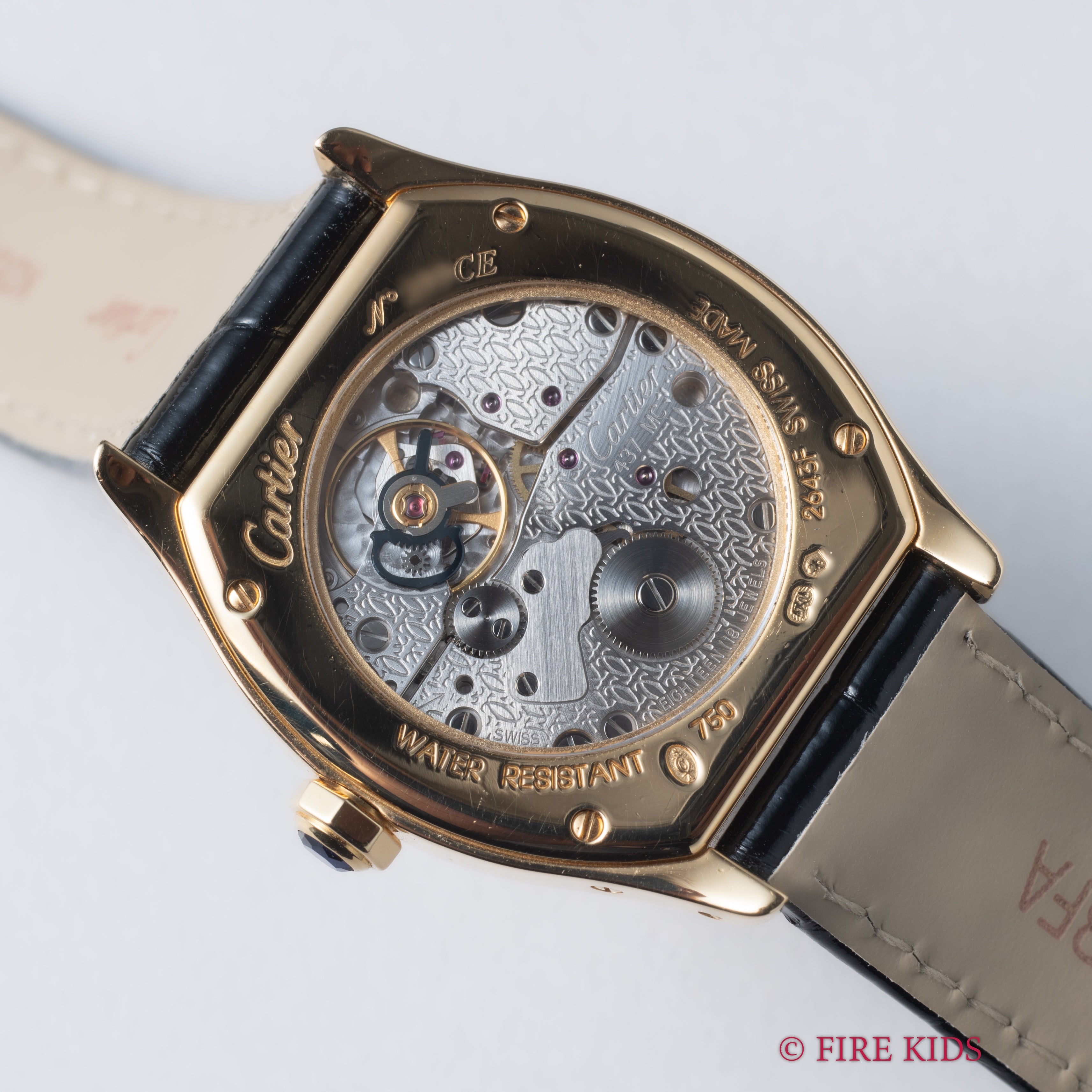 カルティエ トーチュ CPCP 2003年製 裏スケルトン 18金無垢イエローゴールド 純正金無垢Ｄバックル